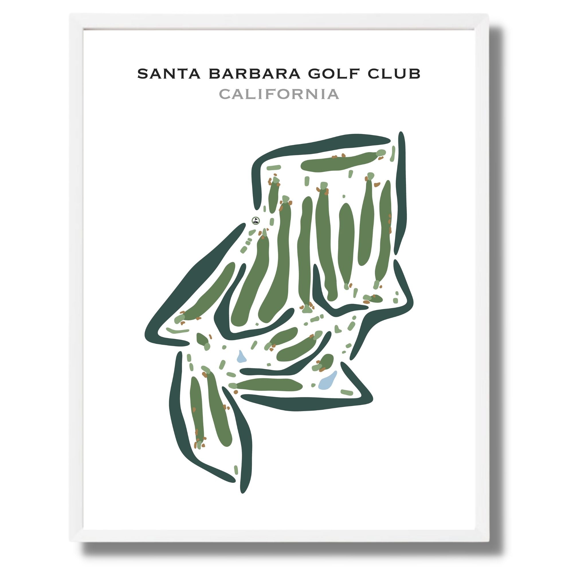 Santa Barbara Golf Club, California - Printed Golf Courses