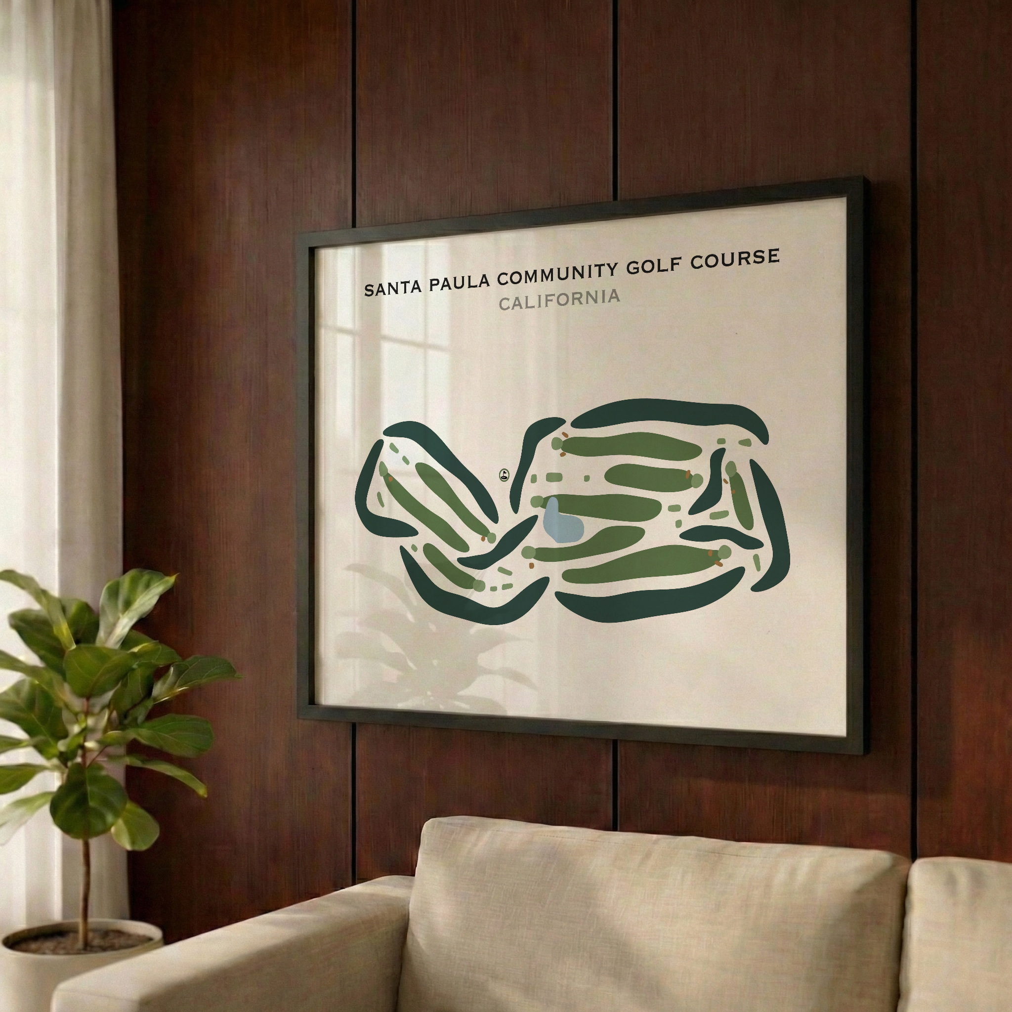 Santa Paula Community Golf Course, California - Printed Golf Courses