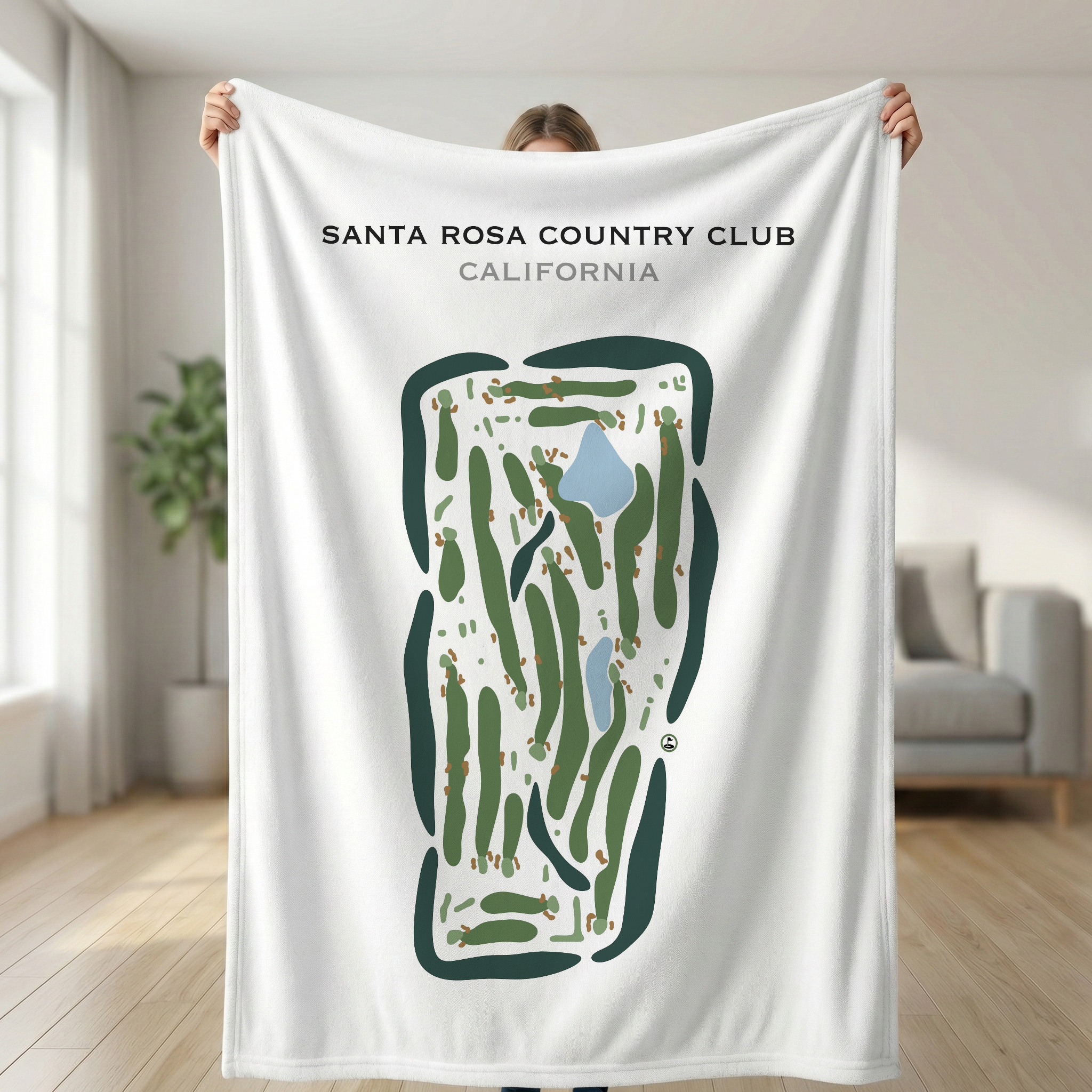 Santa Rosa Country Club, California - Printed Golf Courses