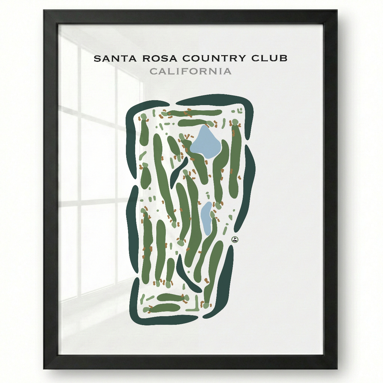 Santa Rosa Country Club, California - Printed Golf Courses