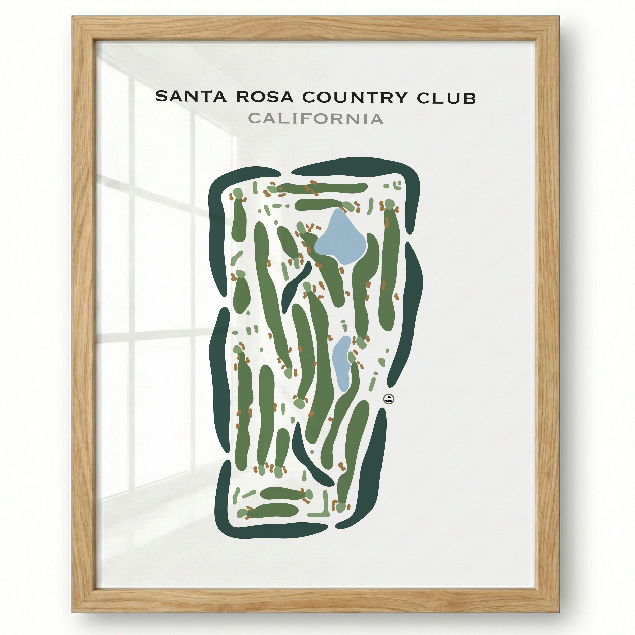 Santa Rosa Country Club, California - Printed Golf Courses