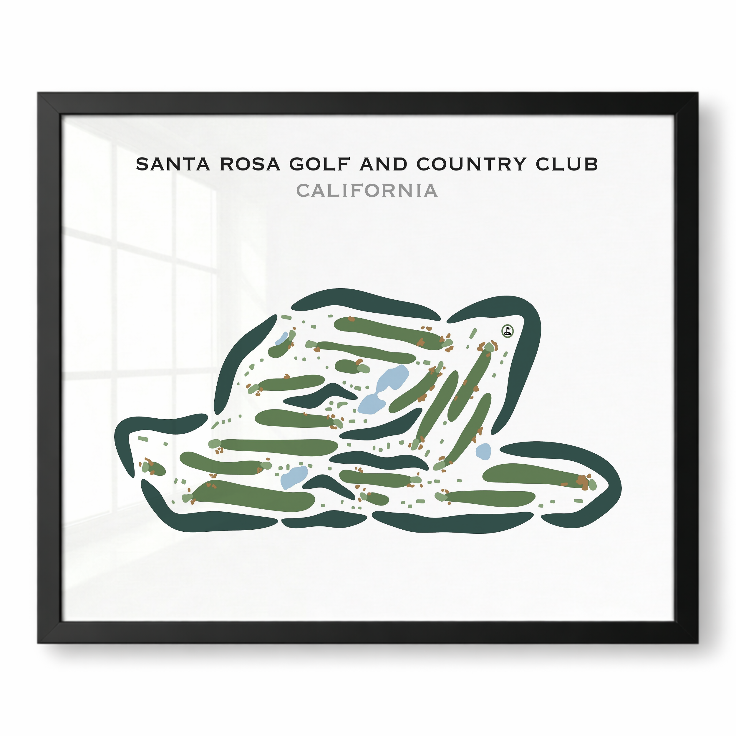 Santa Rosa Golf & Country Club, California - Printed Golf Courses