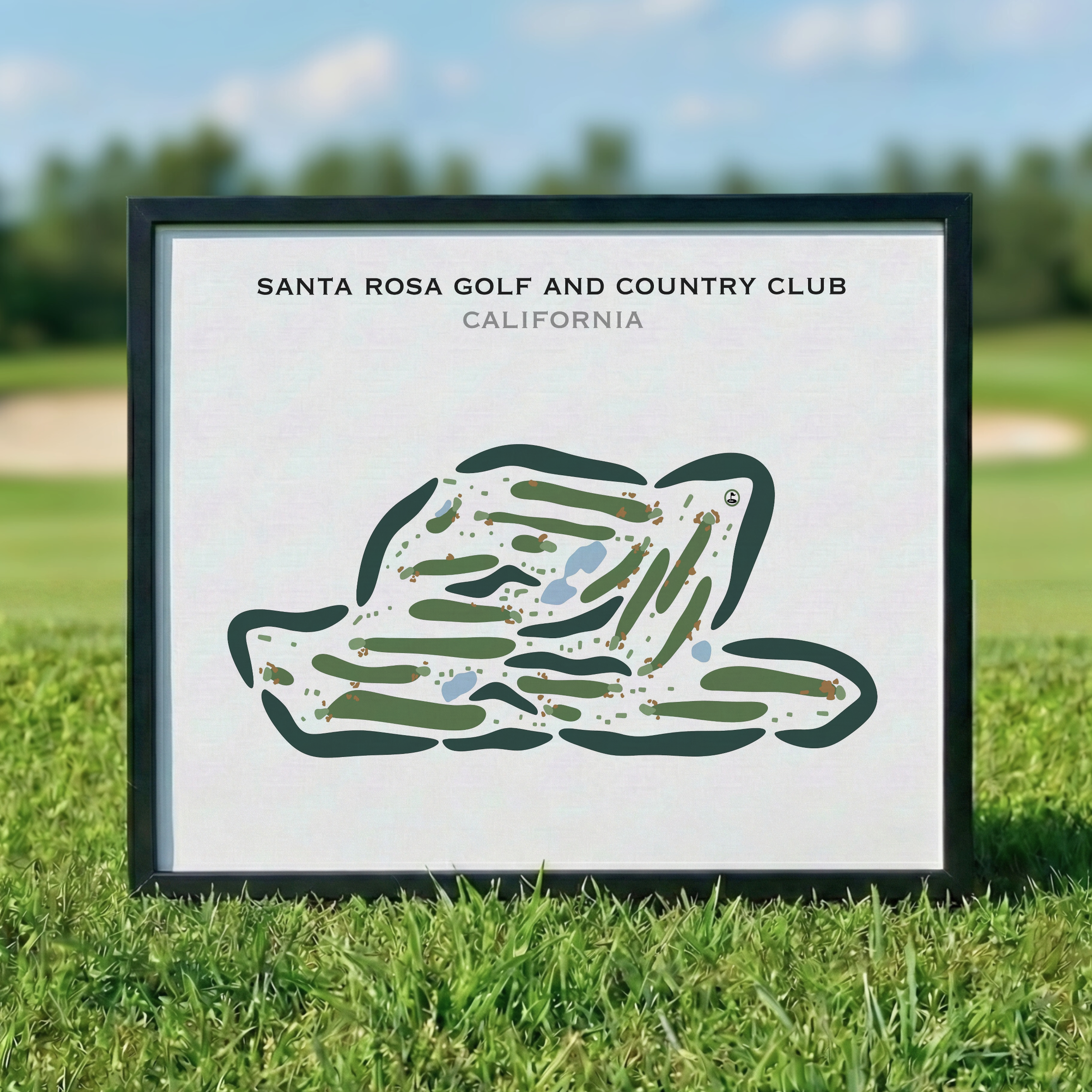Santa Rosa Golf & Country Club, California - Printed Golf Courses