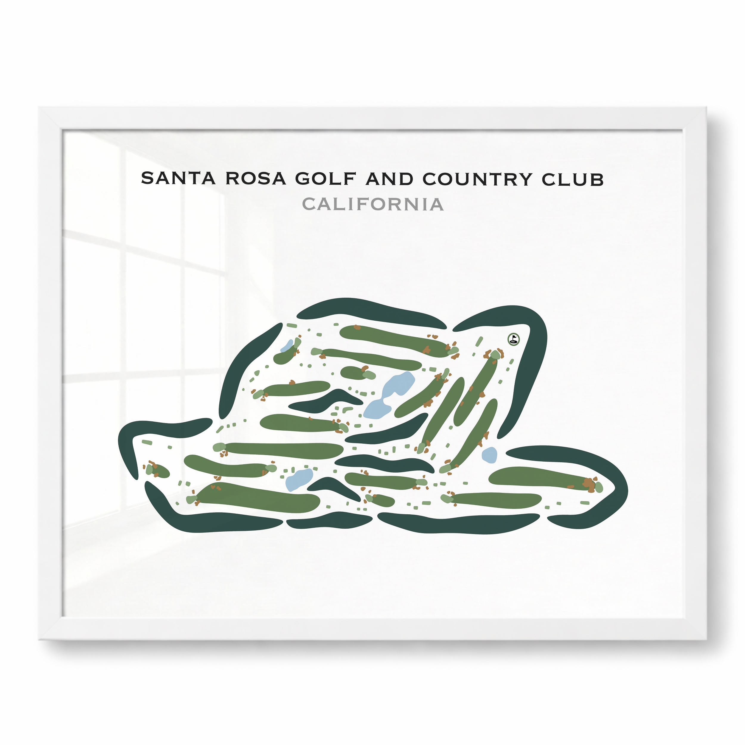 Santa Rosa Golf & Country Club, California - Printed Golf Courses