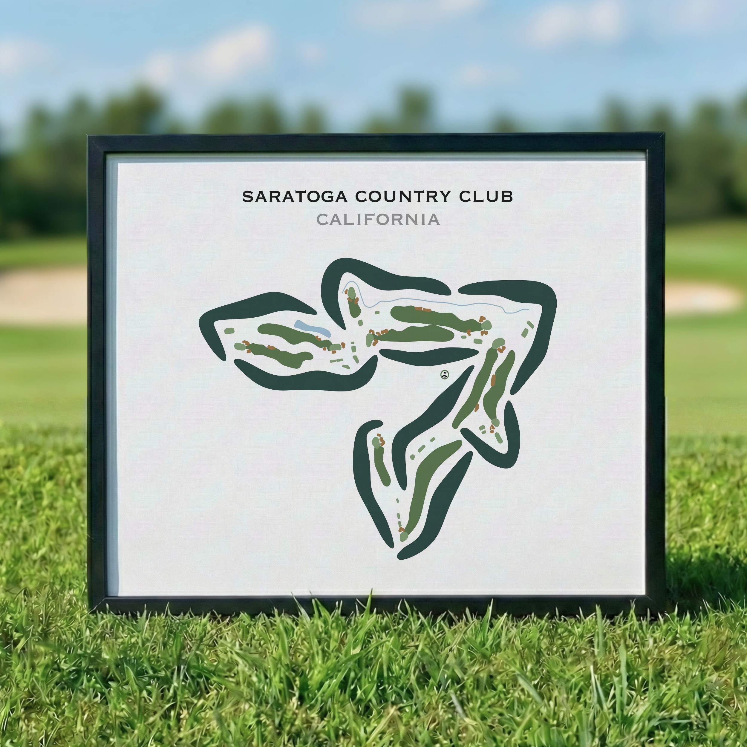 Saratoga Country Club, California - Printed Golf Course
