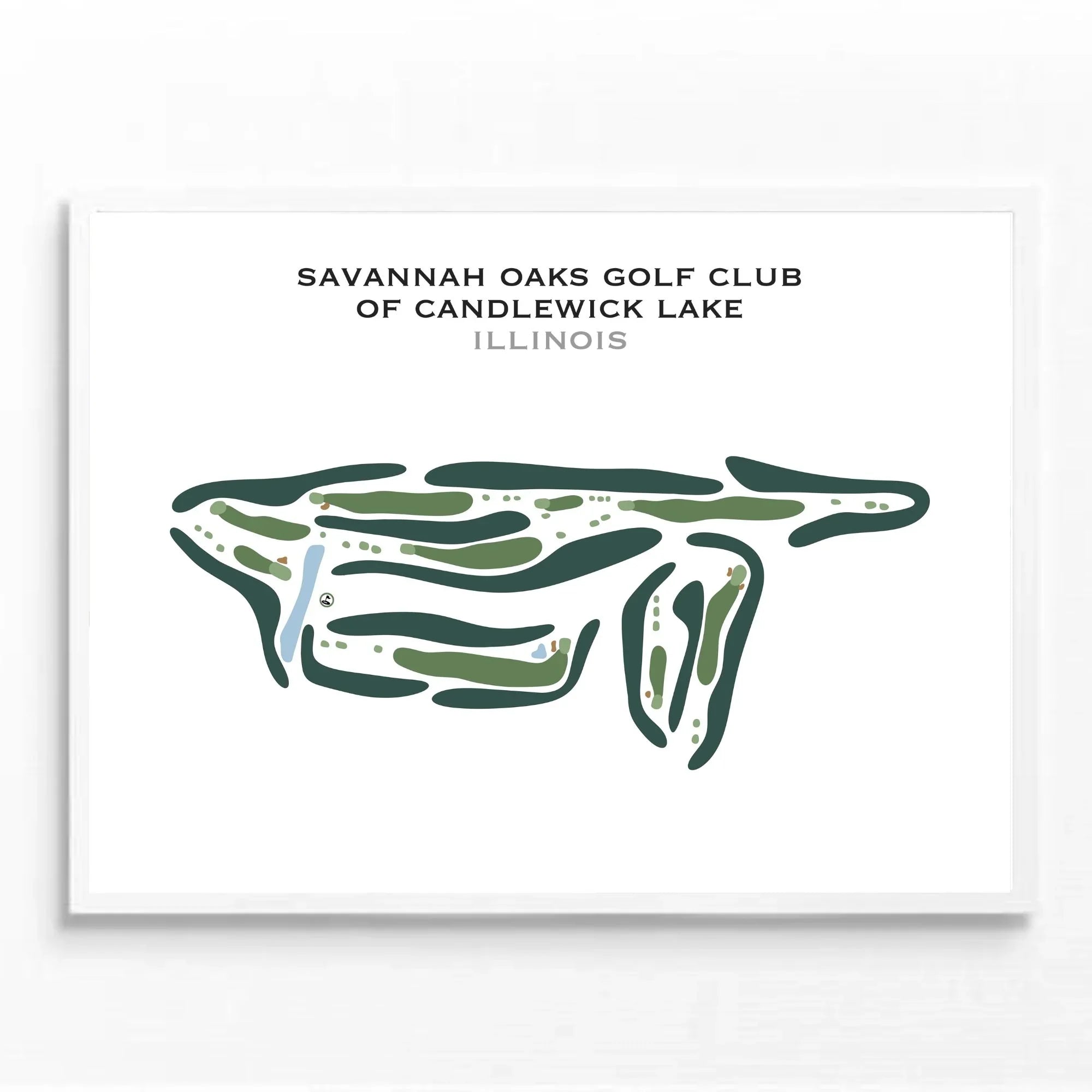 Savannah Oaks Golf Club of Candlewick Lake, Illinois - Printed Golf Course