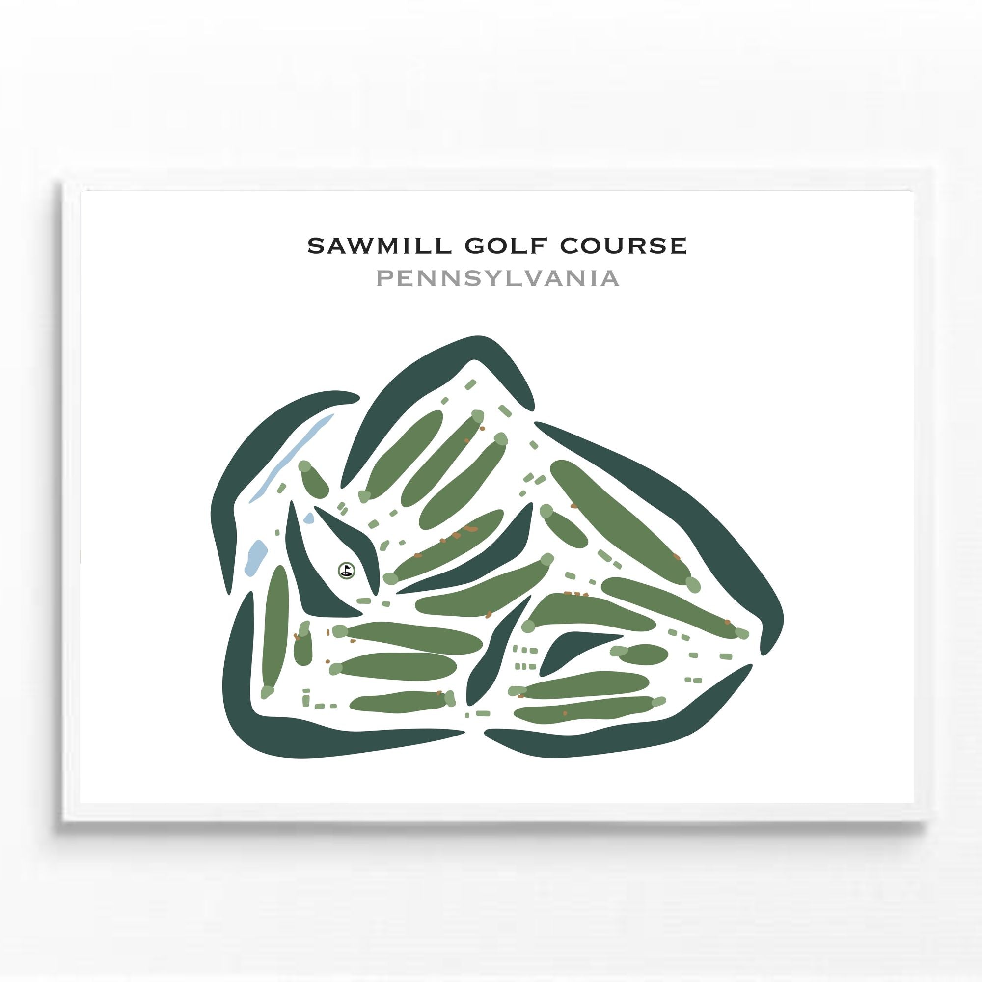 Sawmill Golf Course, Pennsylvania - Printed Golf Courses