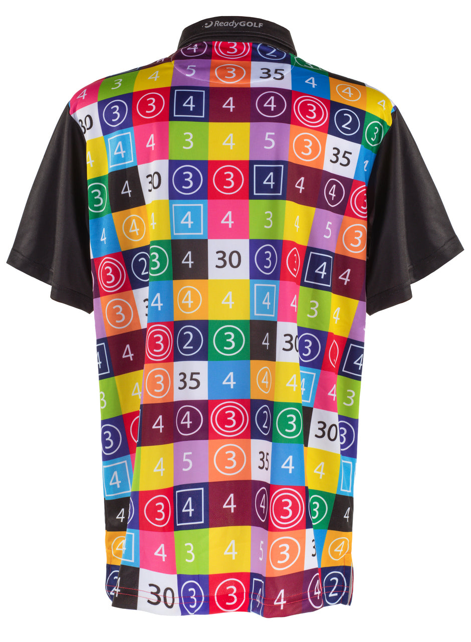 Scorecard Mens Golf Polo Shirt by ReadyGOLF