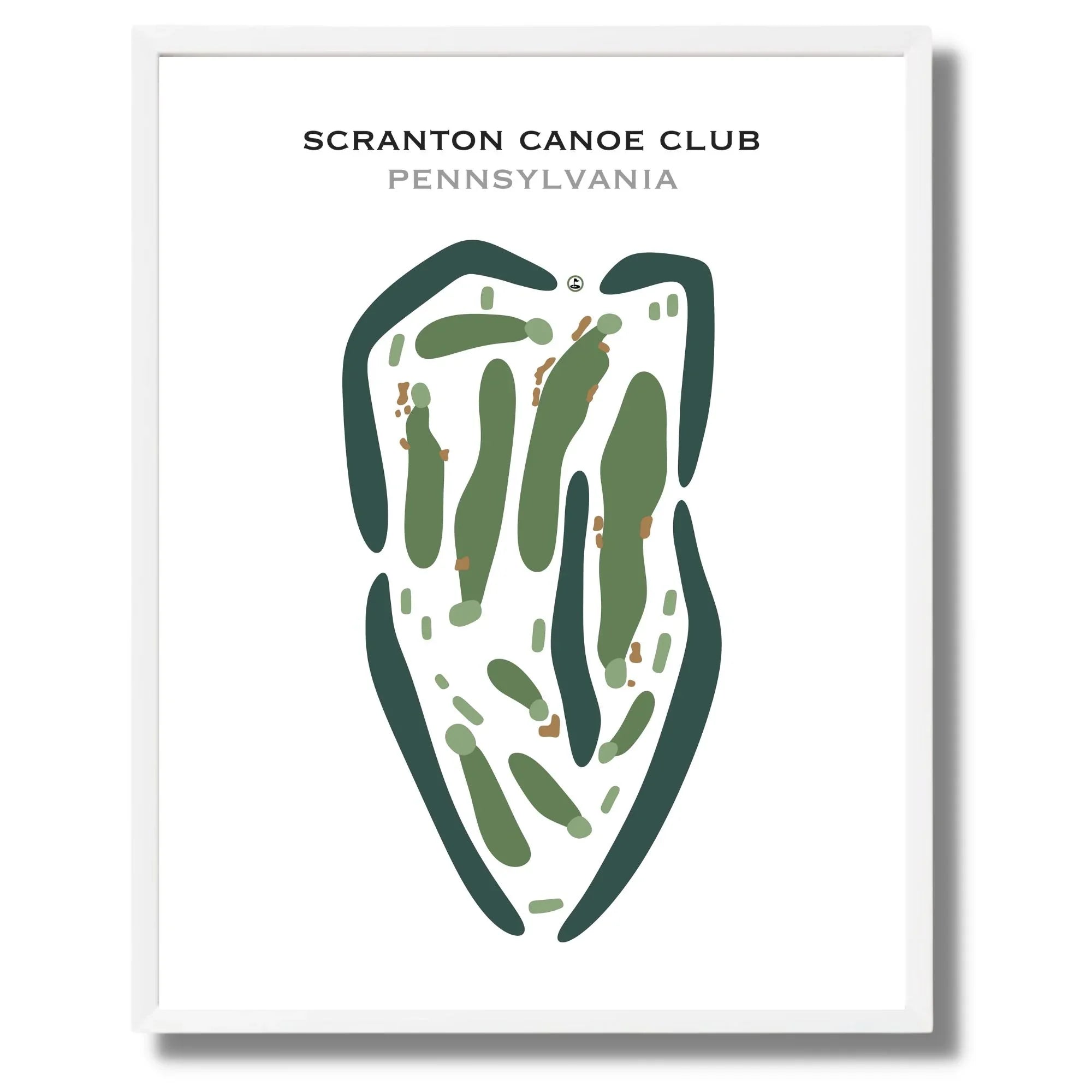 Scranton Canoe Club, Pennsylvania - Printed Golf Courses