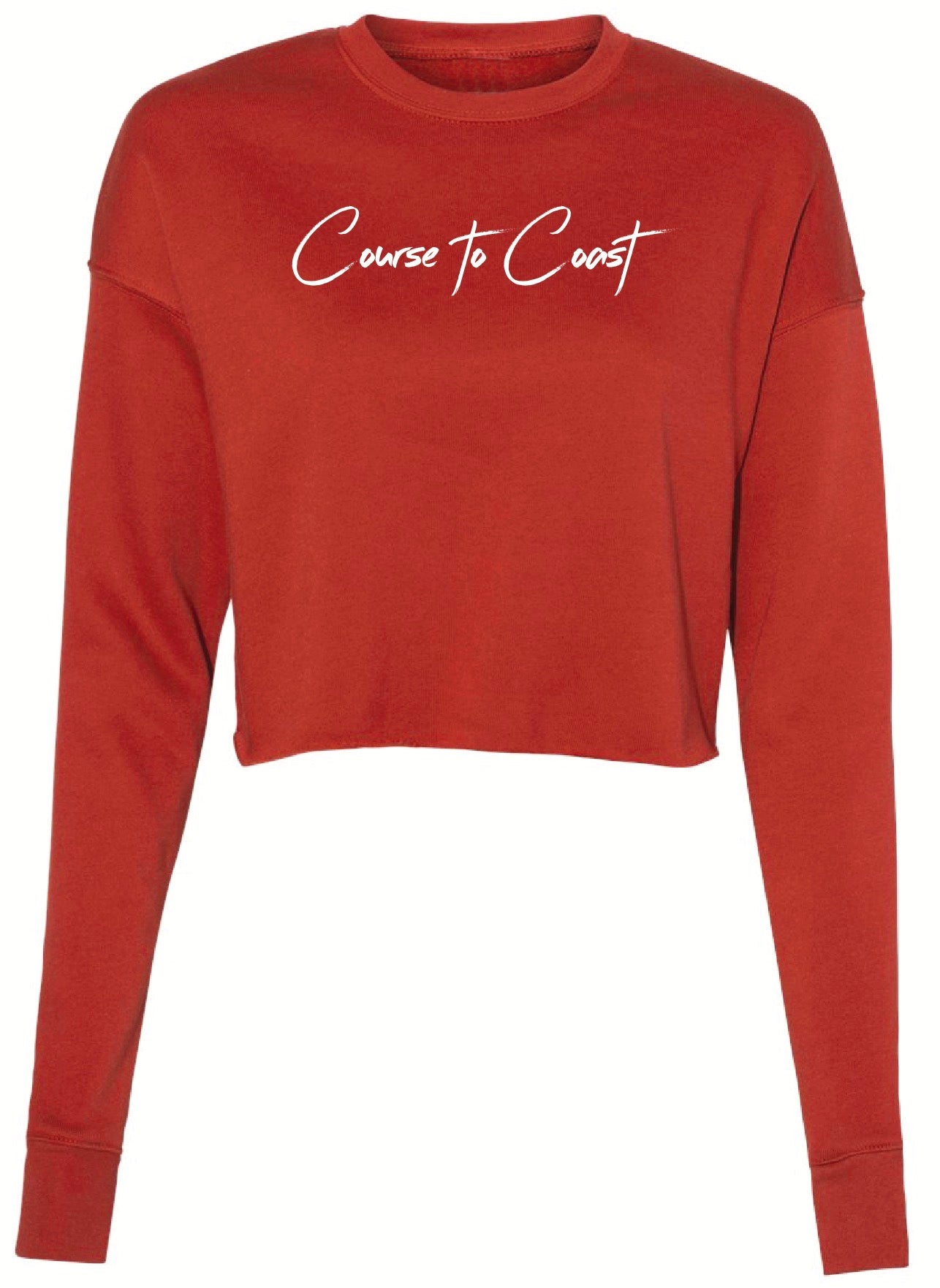Crew Crop Pullover- Brick
