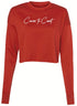 Crew Crop Pullover- Brick