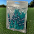 Blue Stripe Premium Wooden Golf Tees | 2 3/4” Standard Size | 45 Pack Set | Durable Painted Wood Tees | Unique Designs