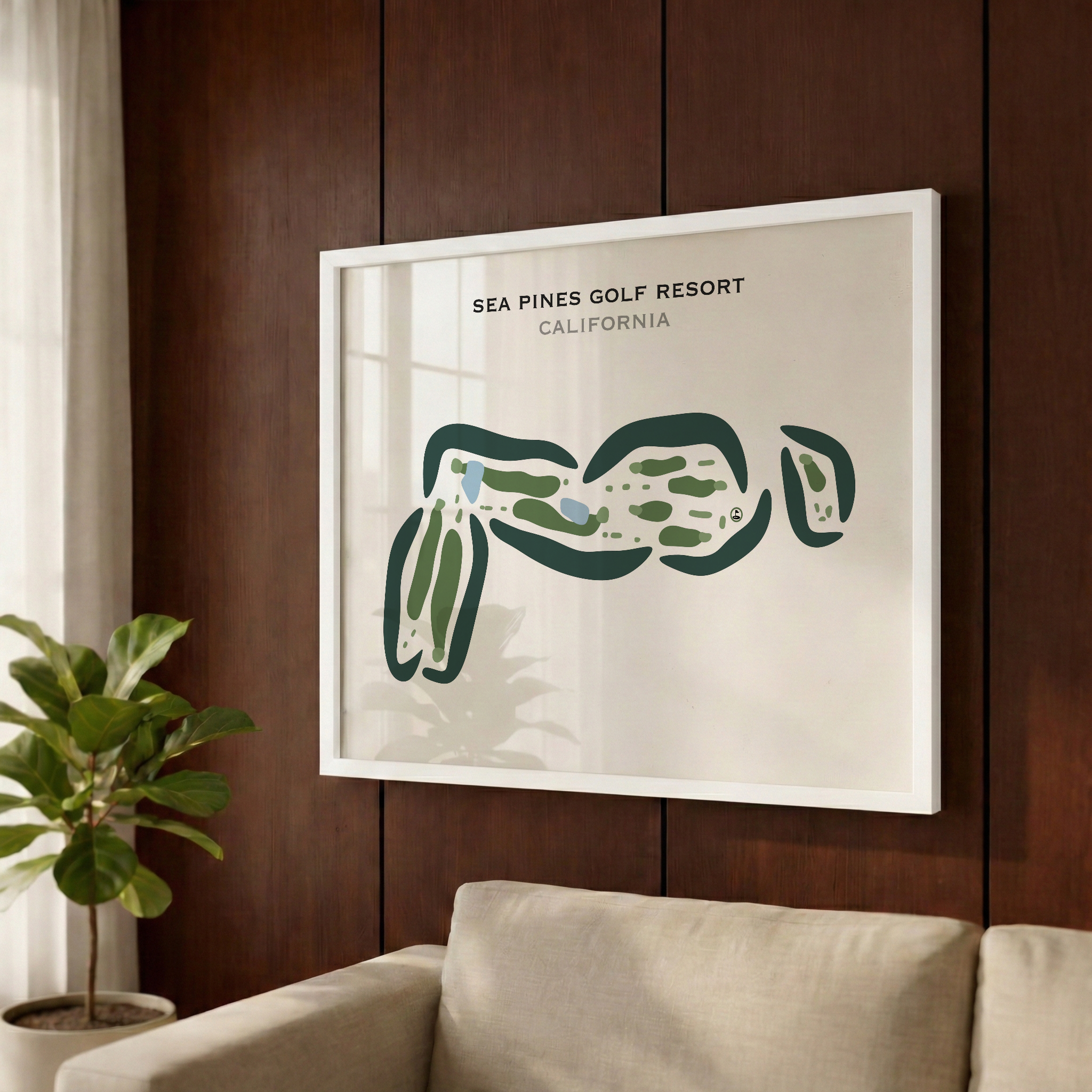 Sea Pines Golf Resort, California - Printed Golf Courses
