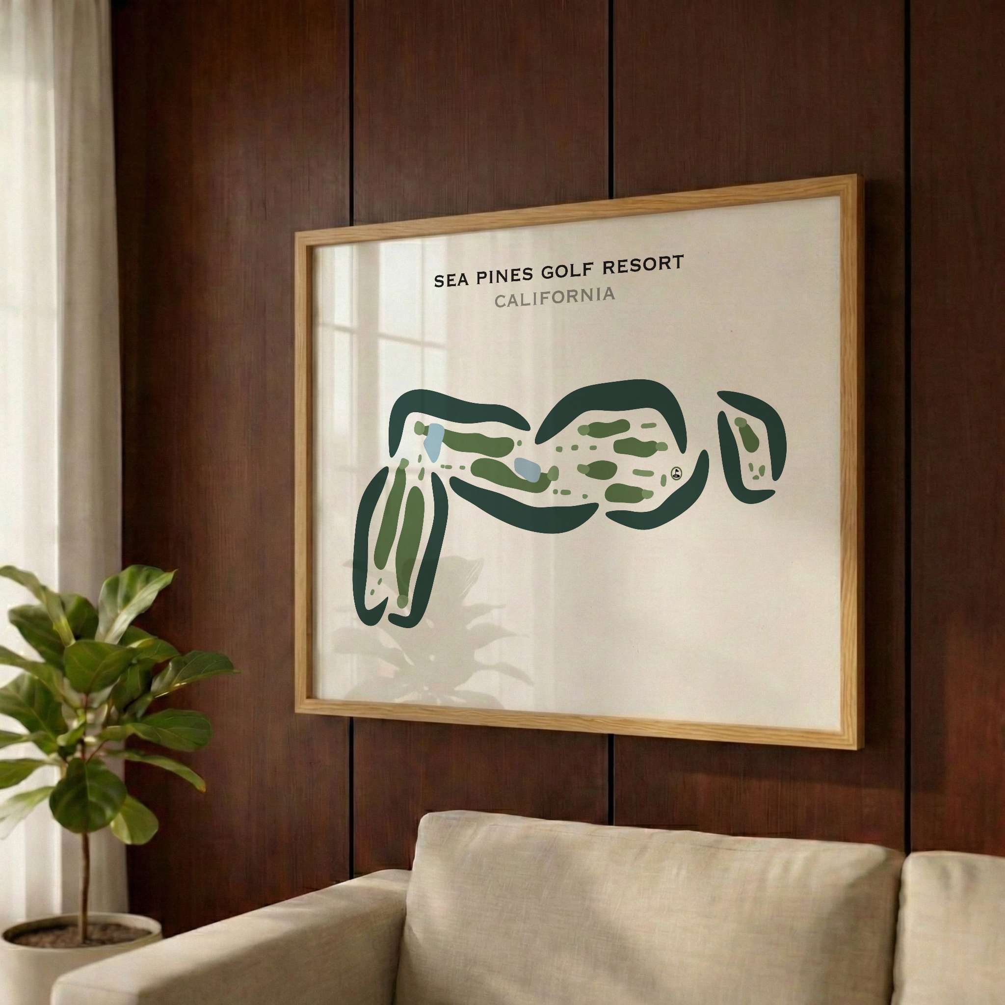 Sea Pines Golf Resort, California - Printed Golf Courses