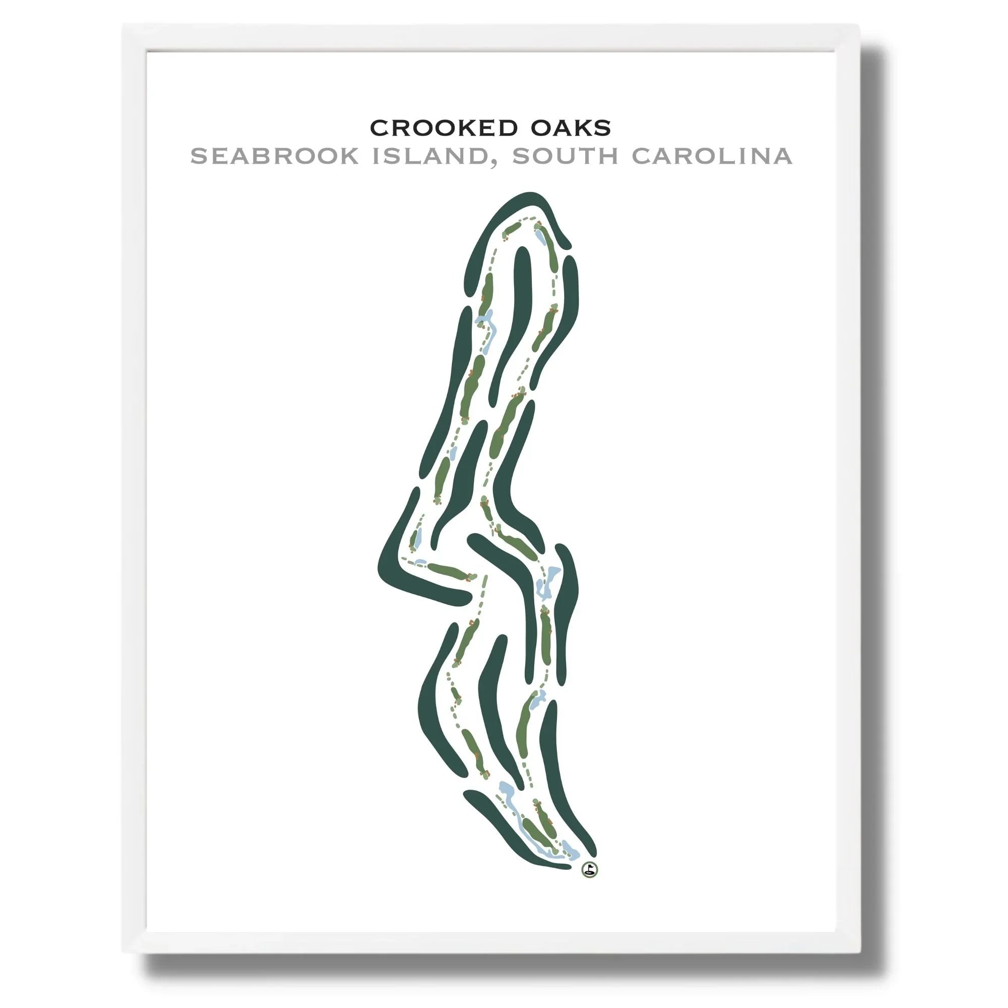 Crooked Oaks Golf Course, Seabrook Island Resort, South Carolina - Printed Golf Course