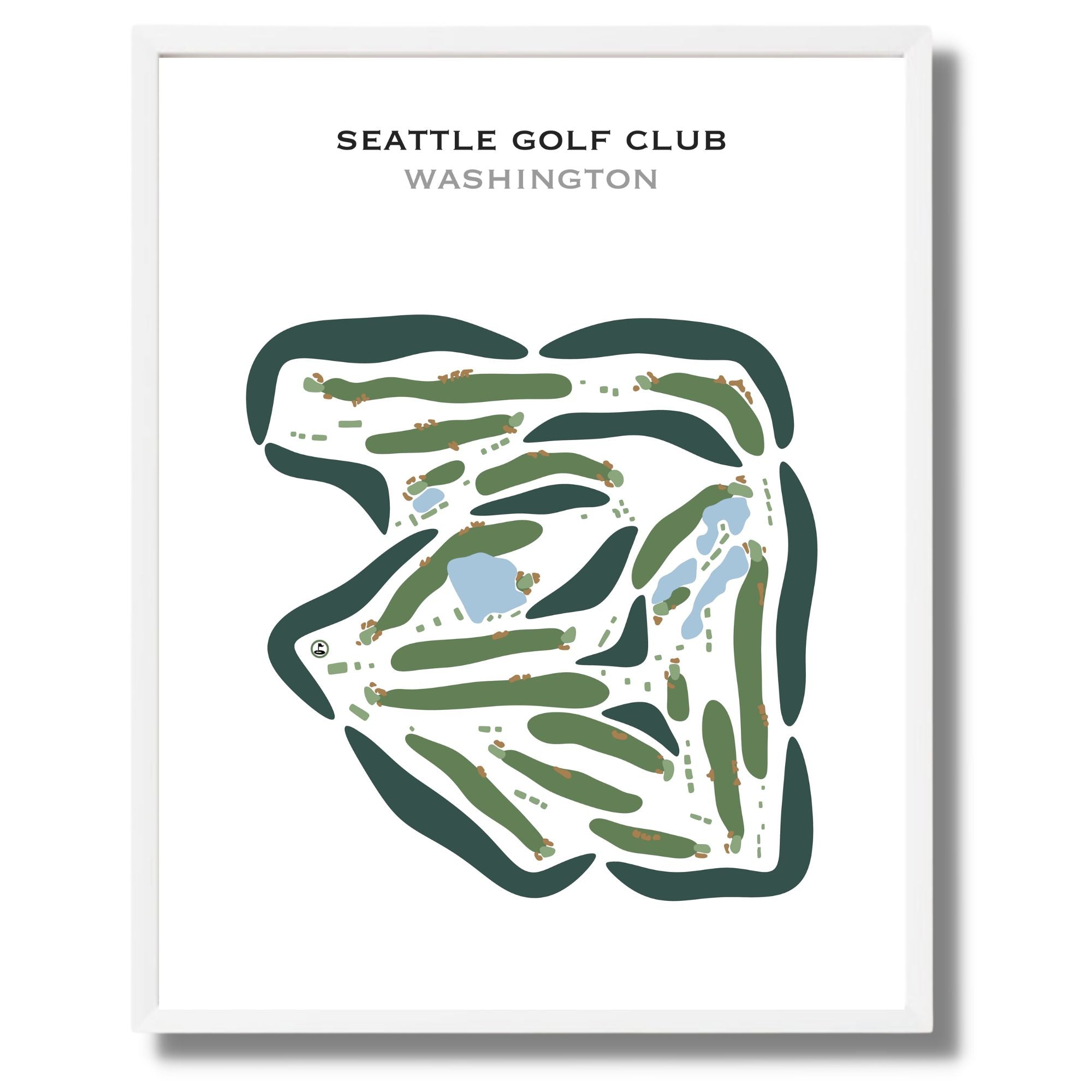 Seattle Golf Club, Washington - Printed Golf Courses