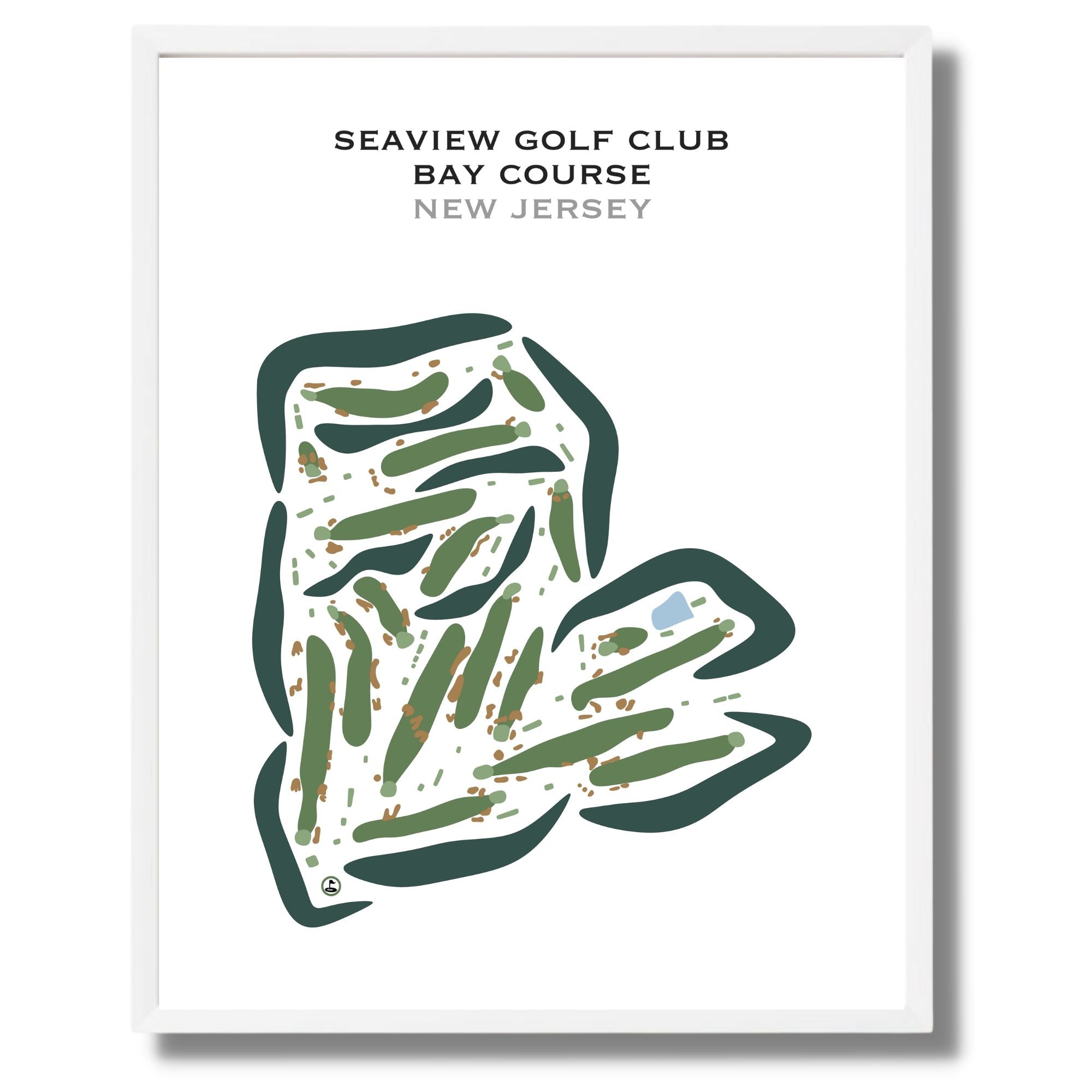 Seaview Golf Club - Bay Course, New Jersey - Printed Golf Courses