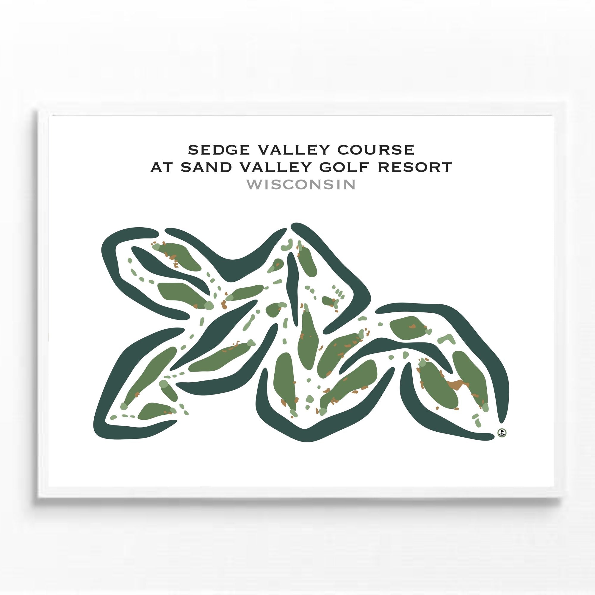 Sedge Valley Course at Sand Valley Golf Resort, Wisconsin - Printed Golf Courses
