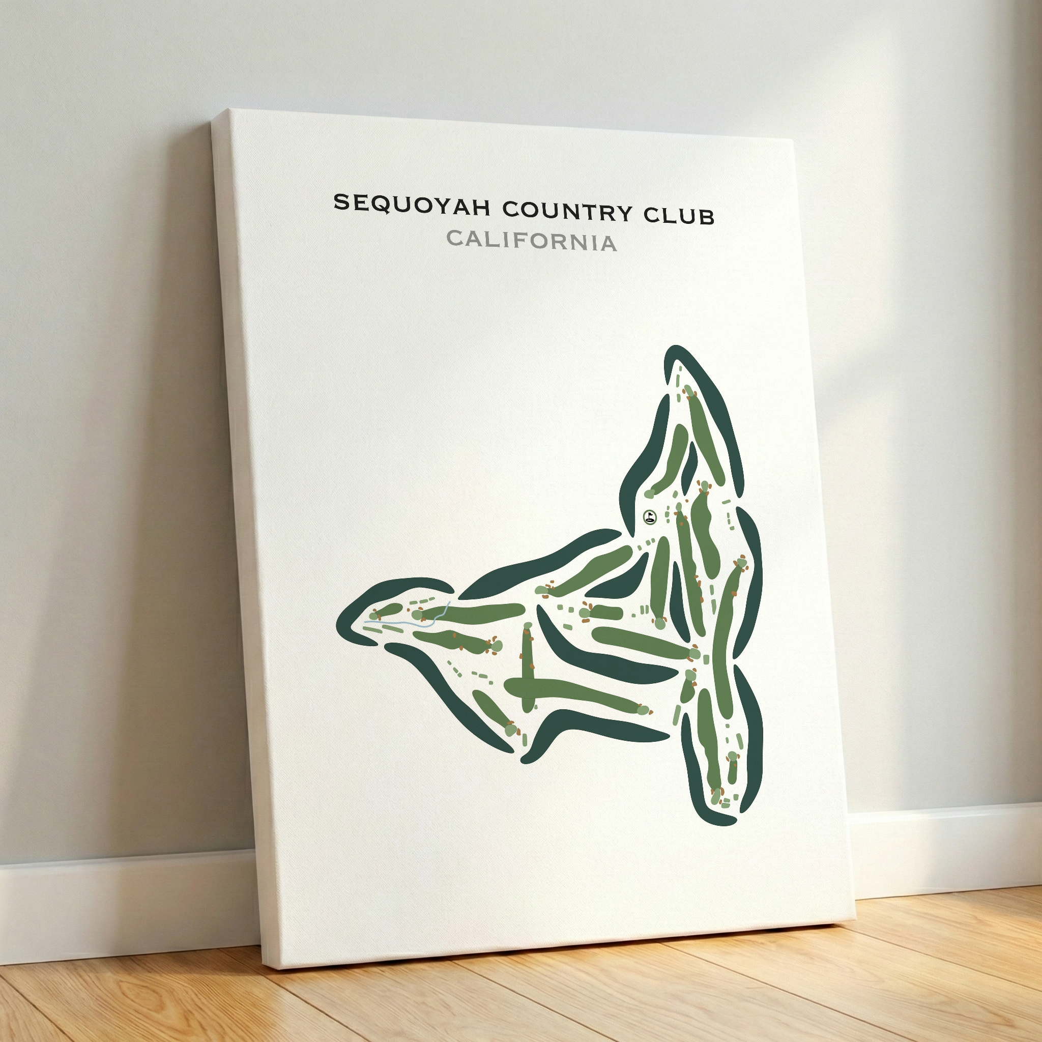Sequoyah Country Club, California - Printed Golf Course