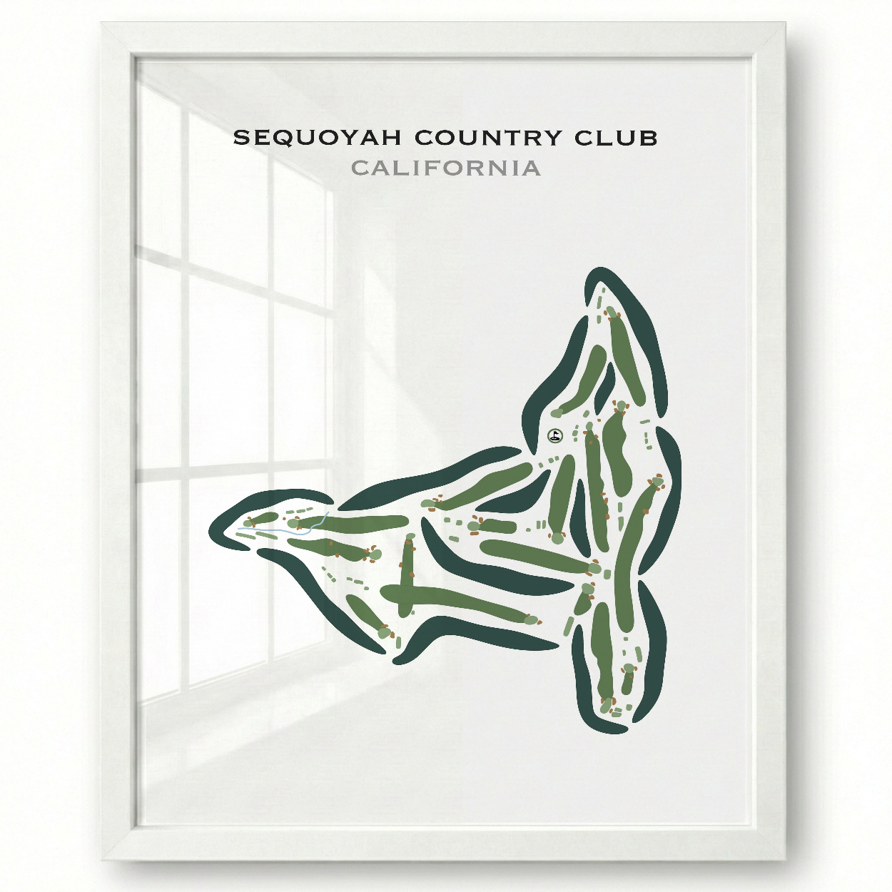 Sequoyah Country Club, California - Printed Golf Course