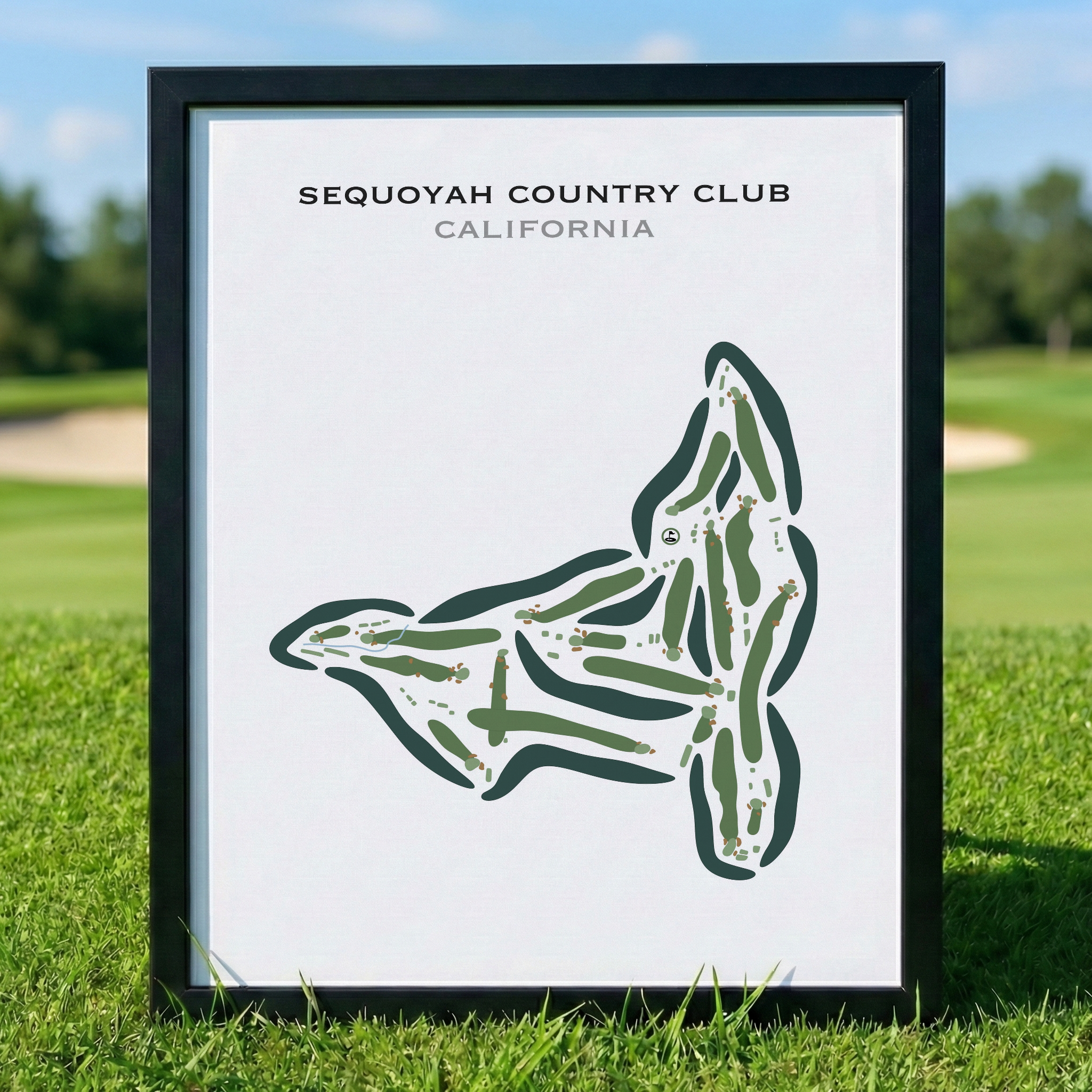 Sequoyah Country Club, California - Printed Golf Course