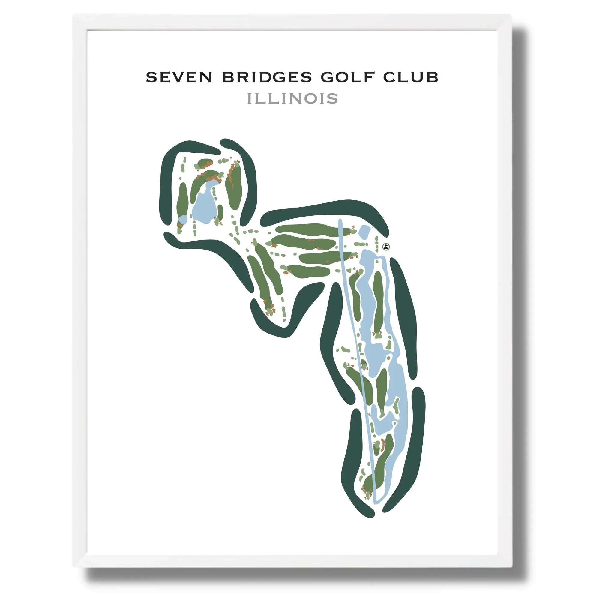 Seven Bridges Golf Club, Illinois - Printed Golf Courses