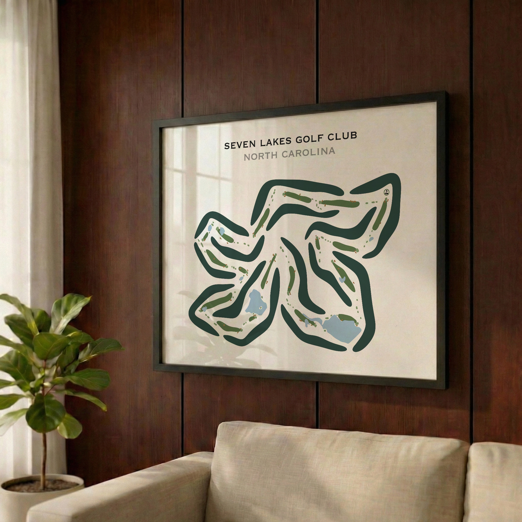 Seven Lakes Golf Club, North Carolina - Printed Golf Courses
