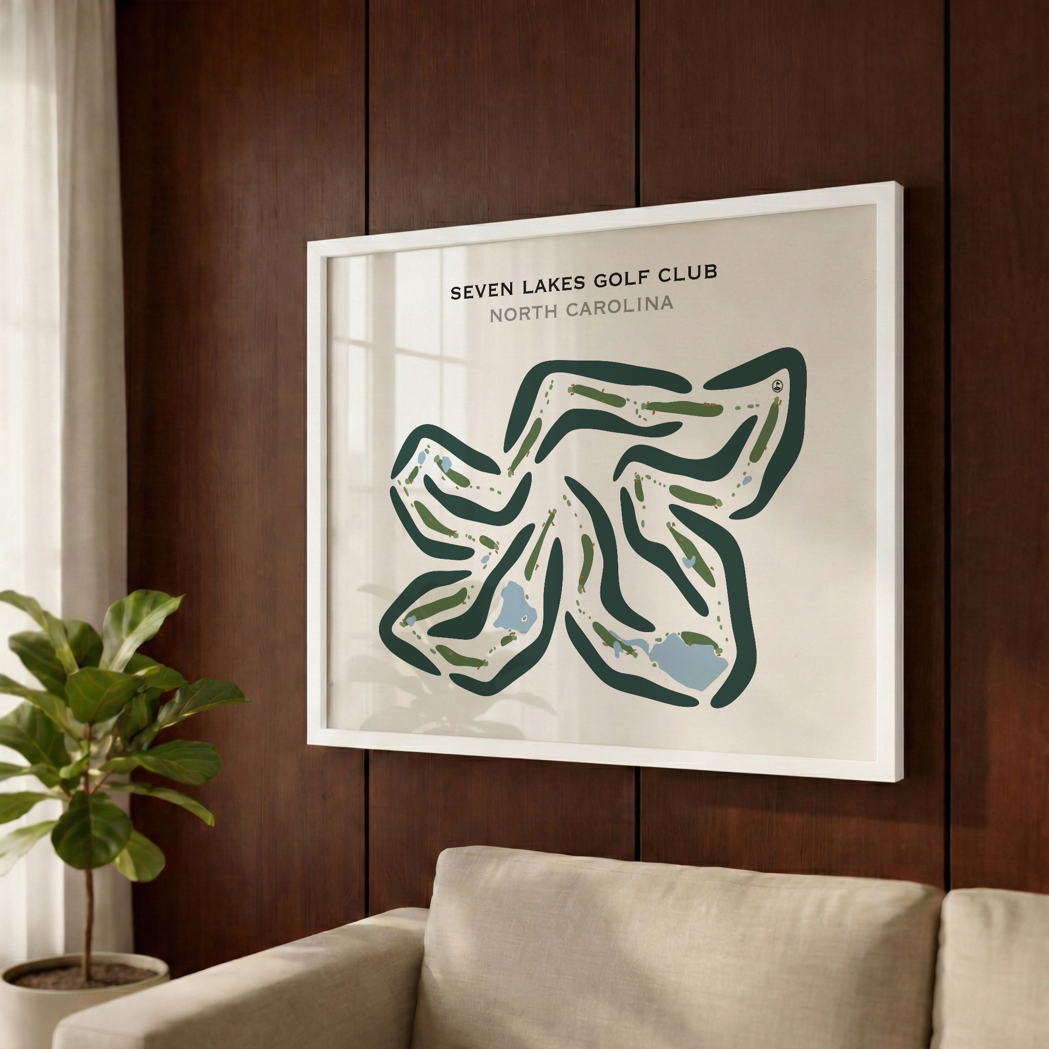 Seven Lakes Golf Club, North Carolina - Printed Golf Courses