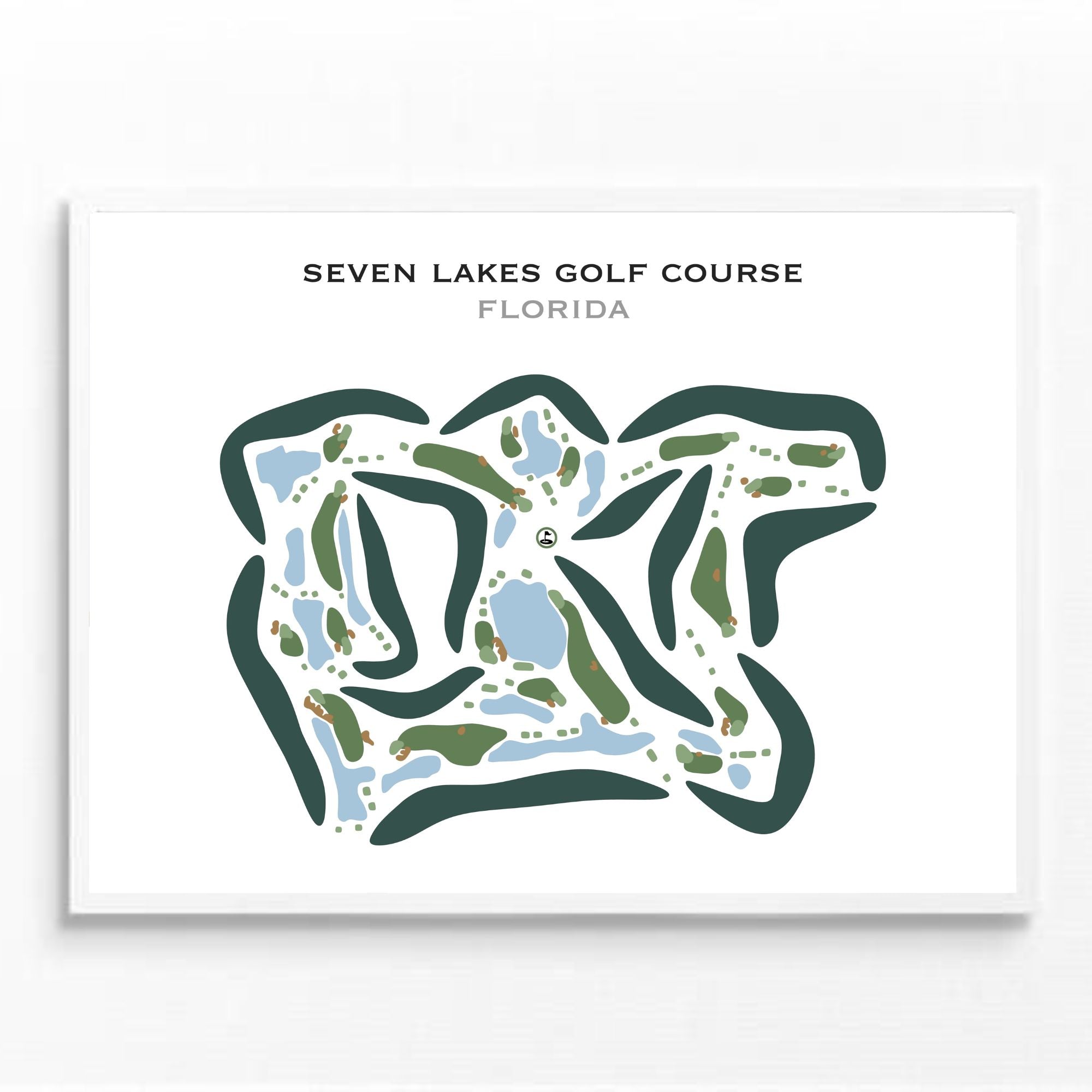 Seven Lakes Golf Course, Florida - Printed Golf Courses