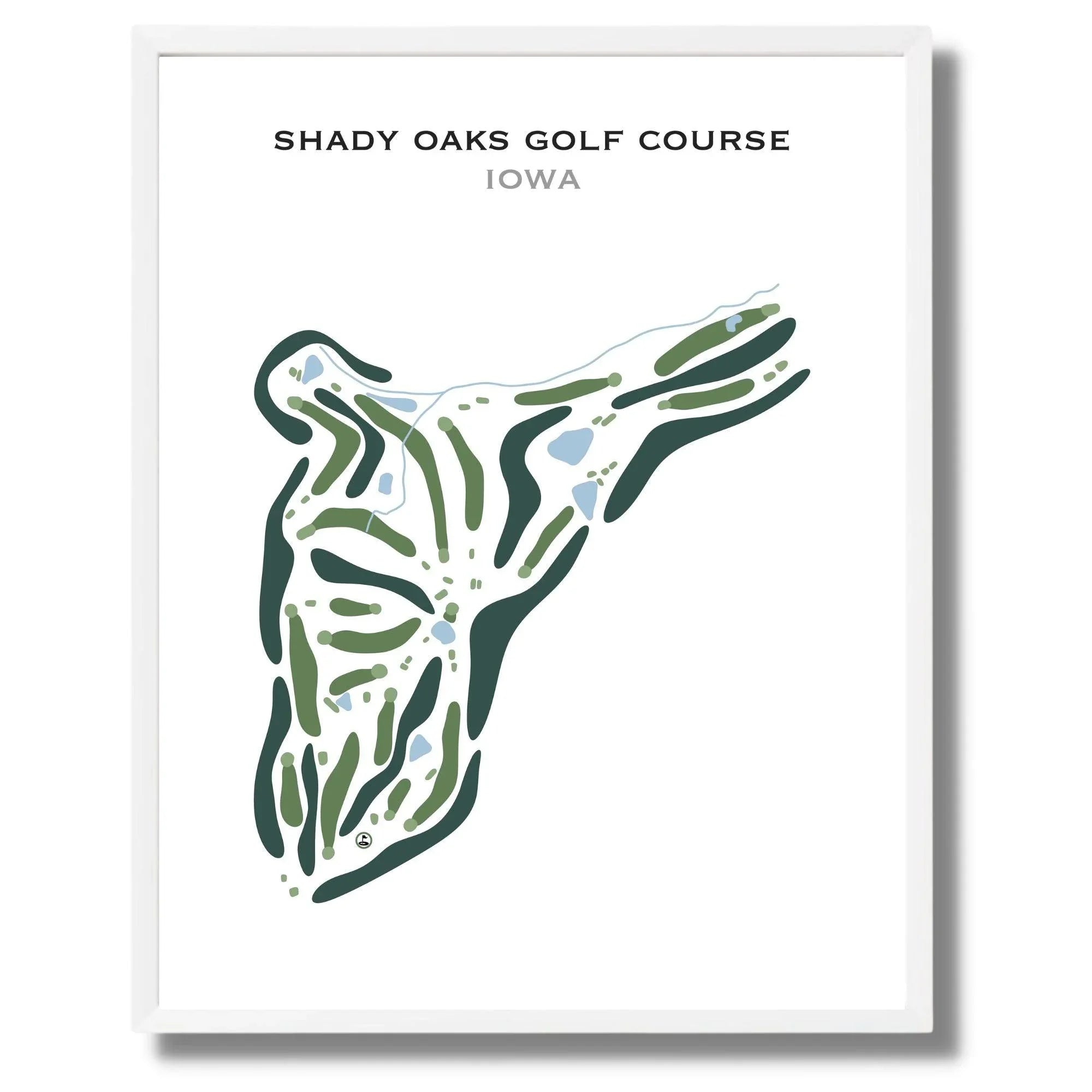 Shady Oaks Golf Course, Iowa - Printed Golf Course