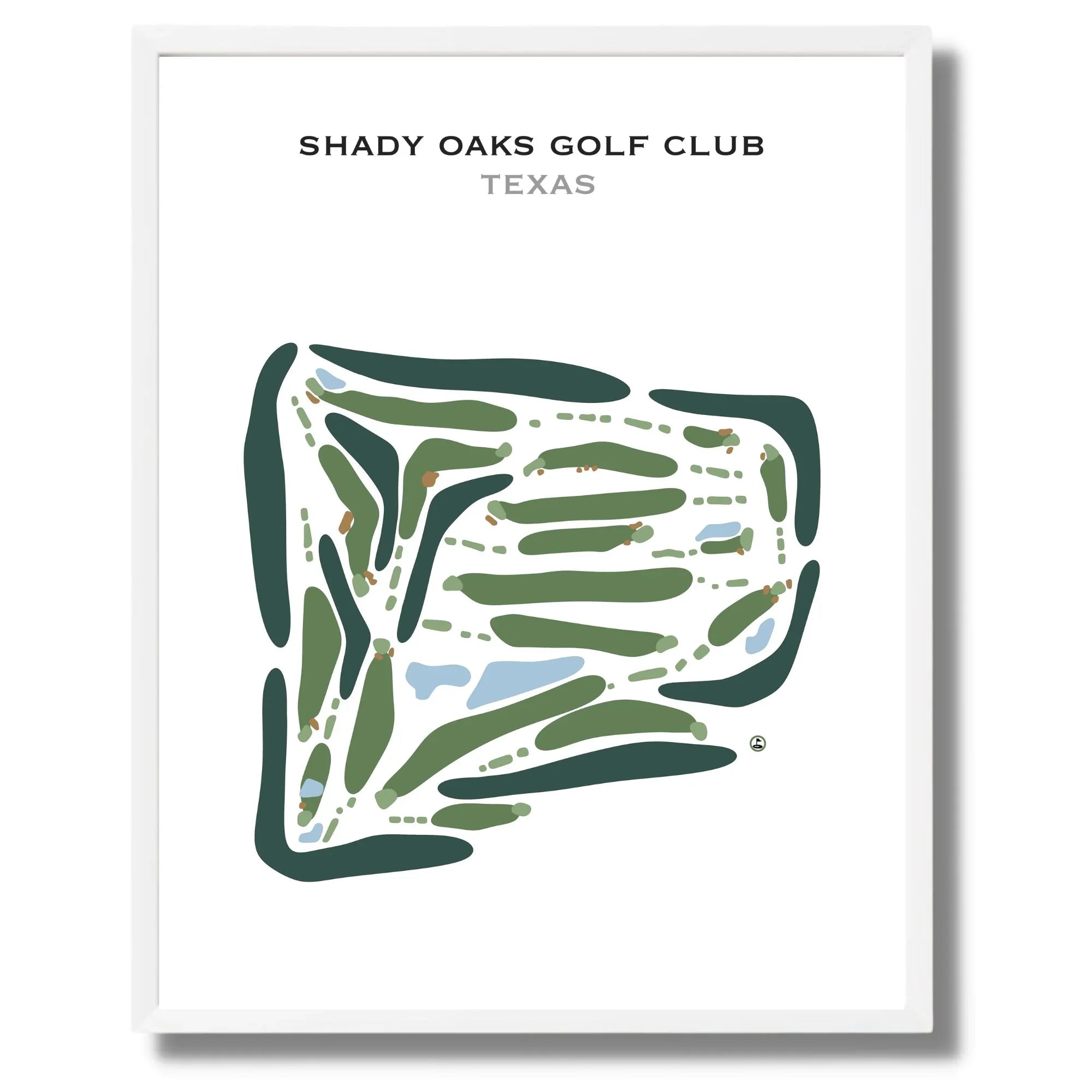 Shady Oaks Golf Club, Texas - Printed Golf Courses