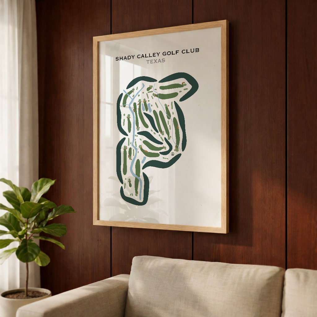 Shady Valley Golf Club, Texas - Printed Golf Courses