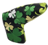 Shamrocks All-Over Embroidered Blade Putter Cover by ReadyGOLF