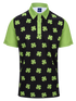 Four-Leaf Clover (Lime Green) Mens Golf Polo Shirt by ReadyGOLF