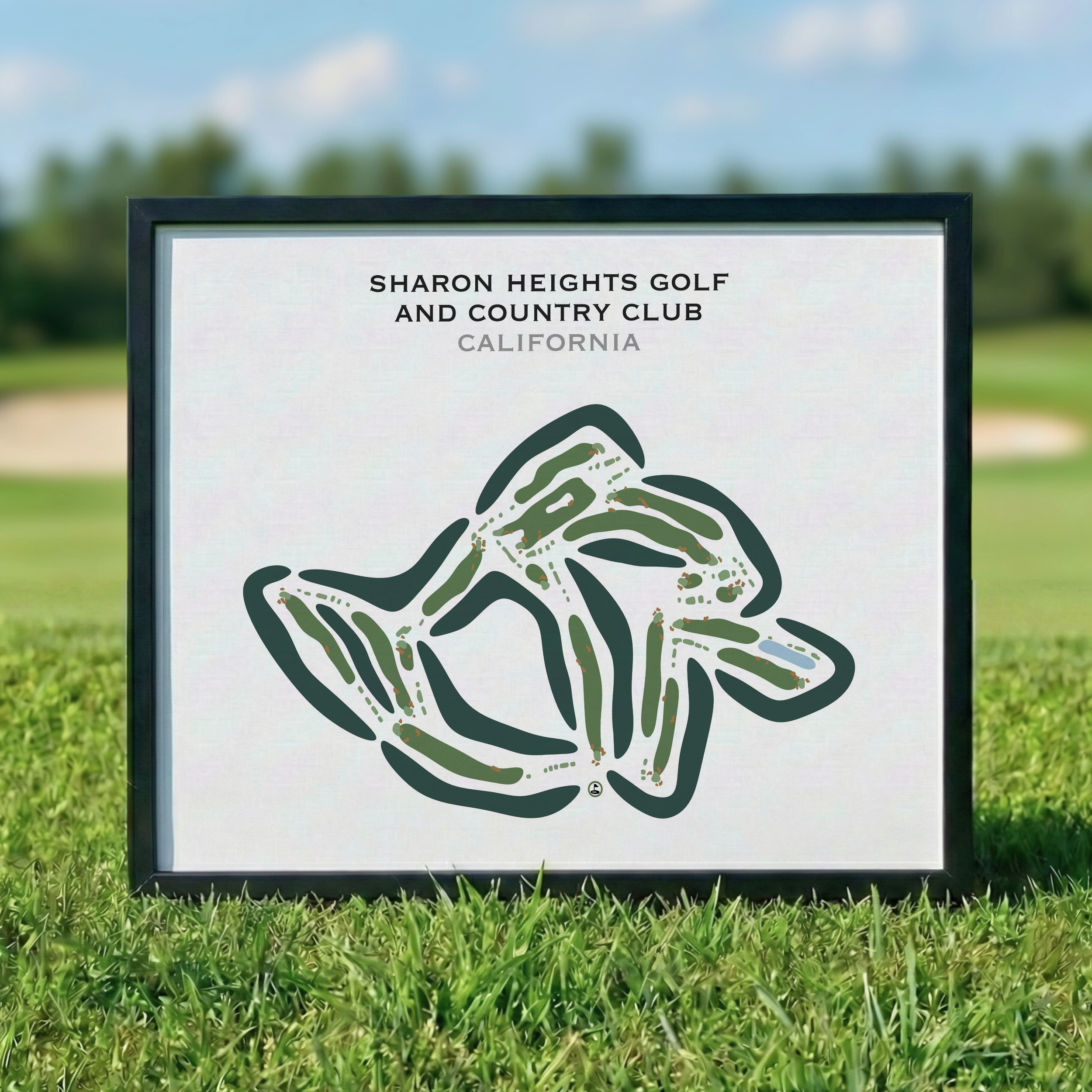 Sharon Heights Golf & Country Club, California - Printed Golf Courses