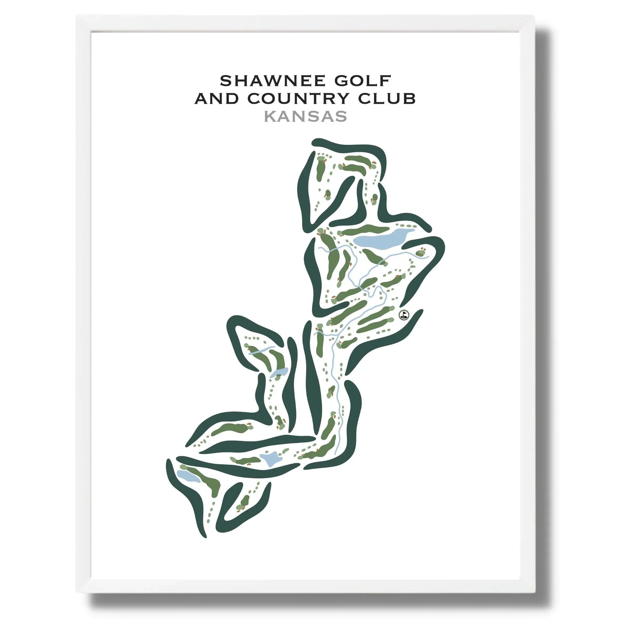 Shawnee Golf and Country Club, Kansas - Printed Golf Courses