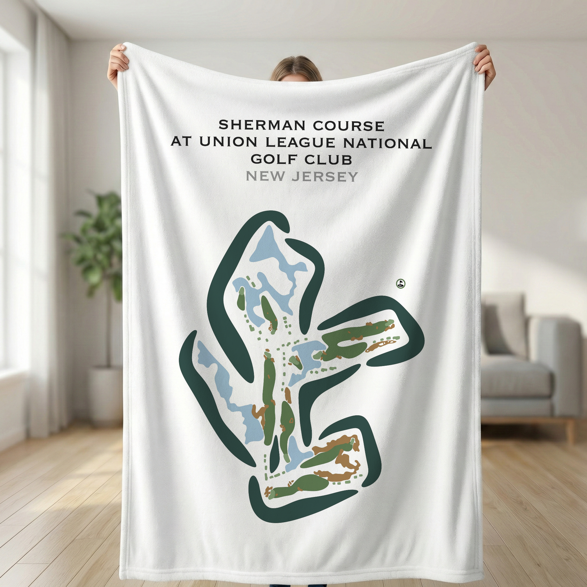 Sherman Course at Union League National Golf Club, New Jersey - Printed Golf Courses