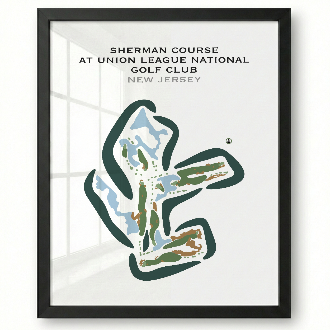 Sherman Course at Union League National Golf Club, New Jersey - Printed Golf Courses
