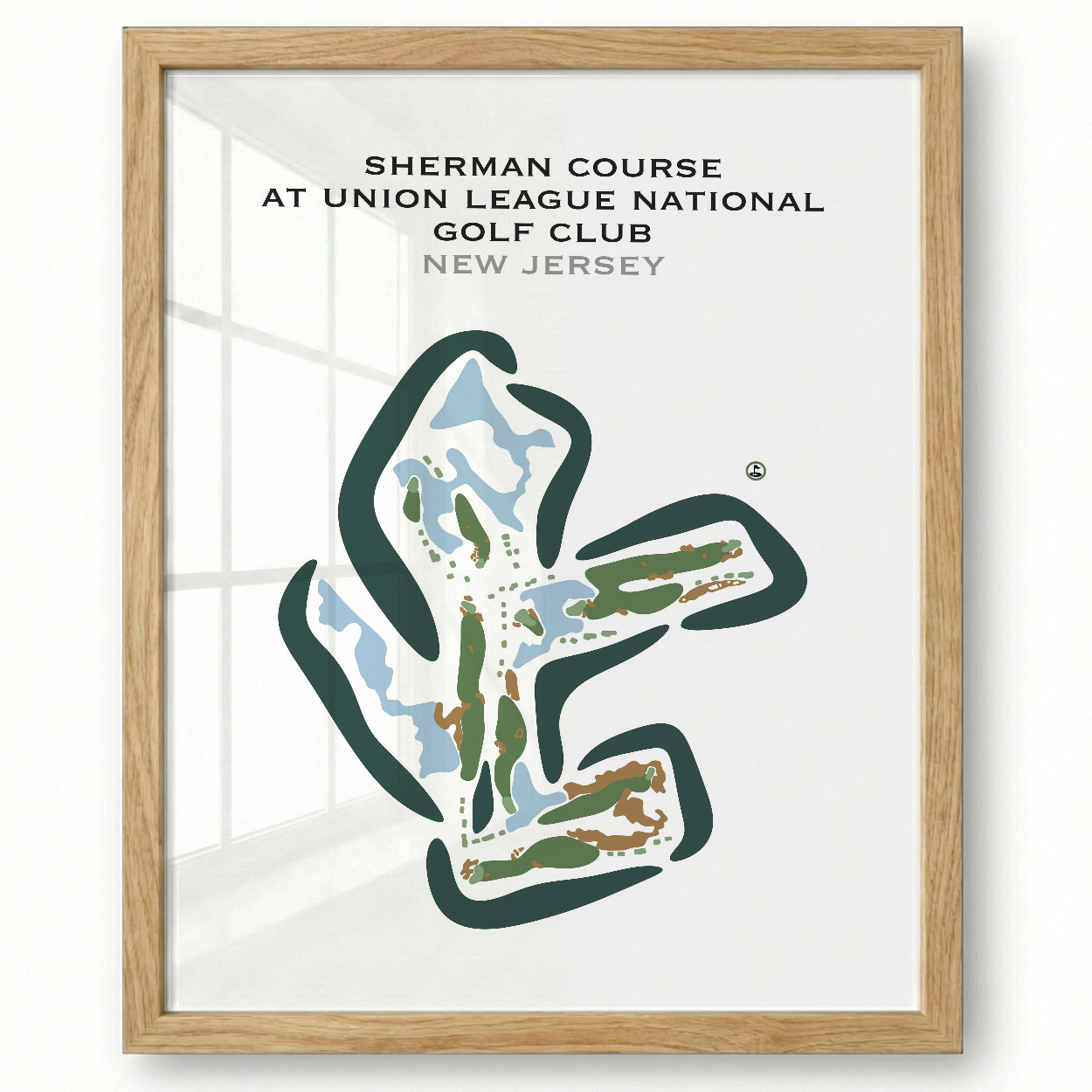Sherman Course at Union League National Golf Club, New Jersey - Printed Golf Courses