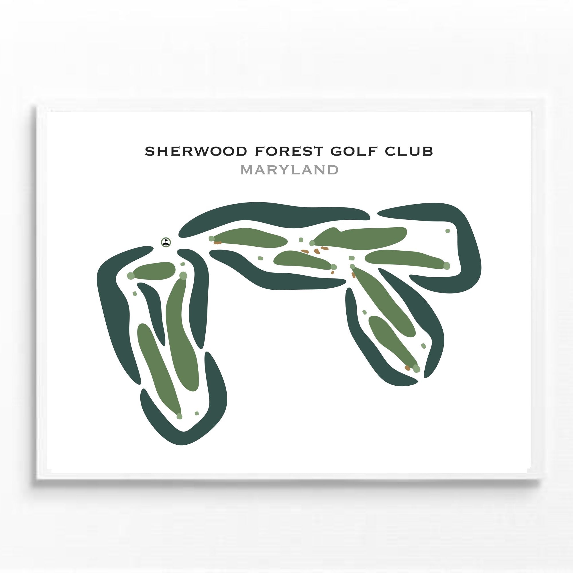 Sherwood Forest Club, Maryland - Printed Golf Courses
