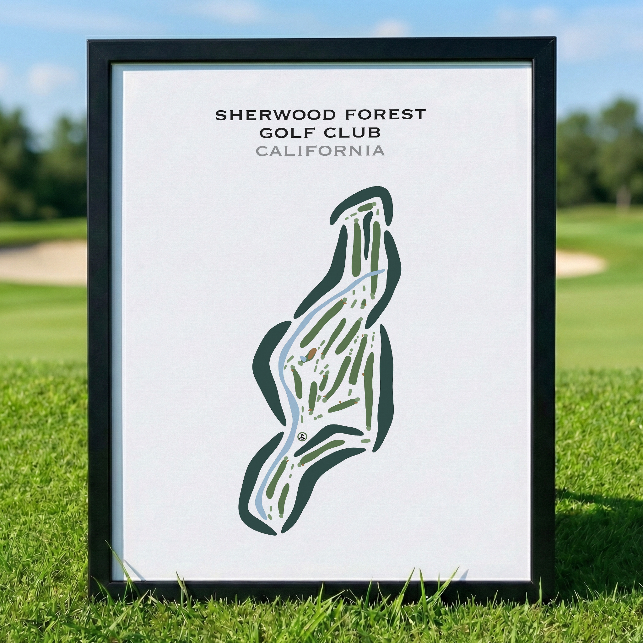 Sherwood Forest Golf Club, California - Printed Golf Courses