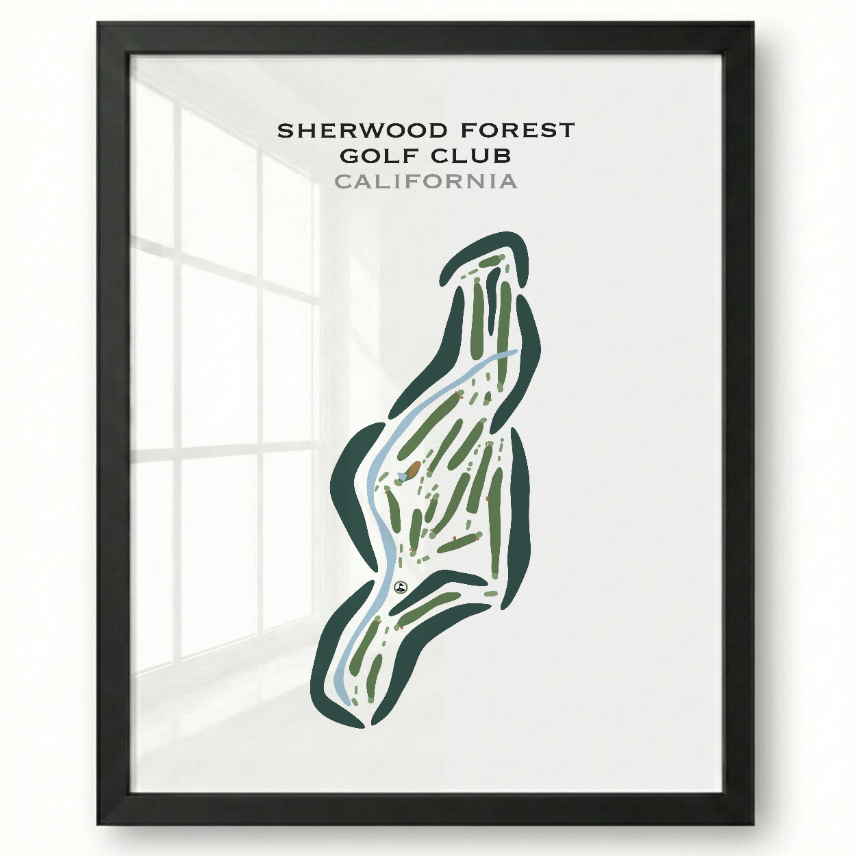 Sherwood Forest Golf Club, California - Printed Golf Courses