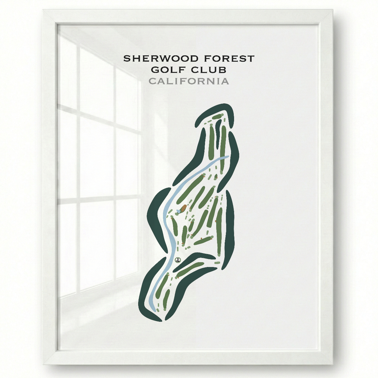 Sherwood Forest Golf Club, California - Printed Golf Courses