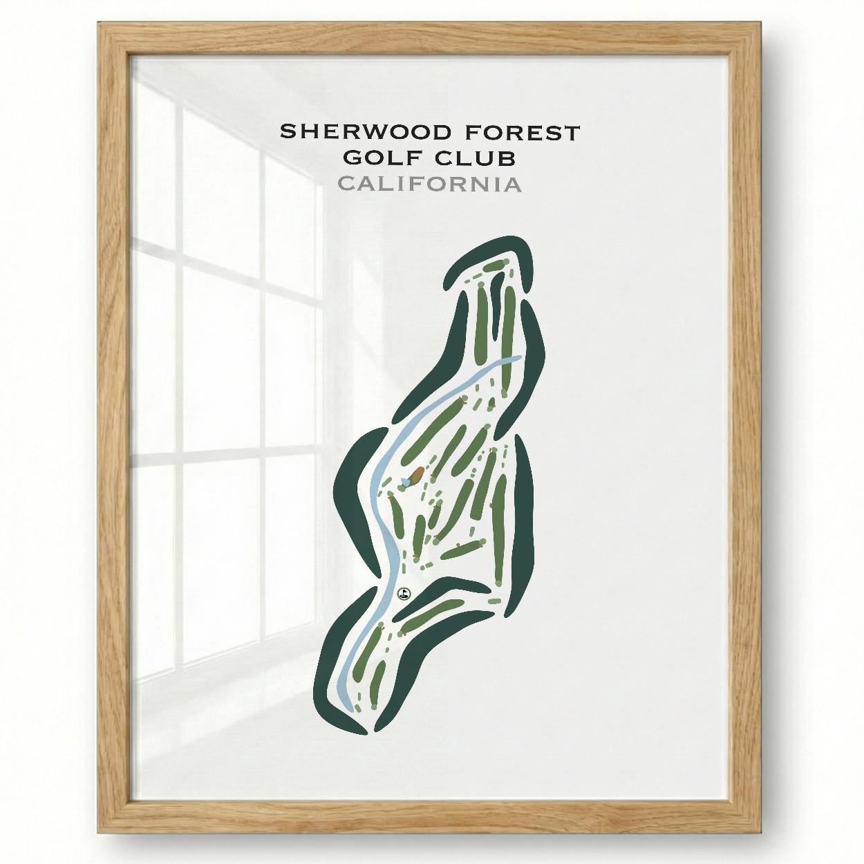 Sherwood Forest Golf Club, California - Printed Golf Courses