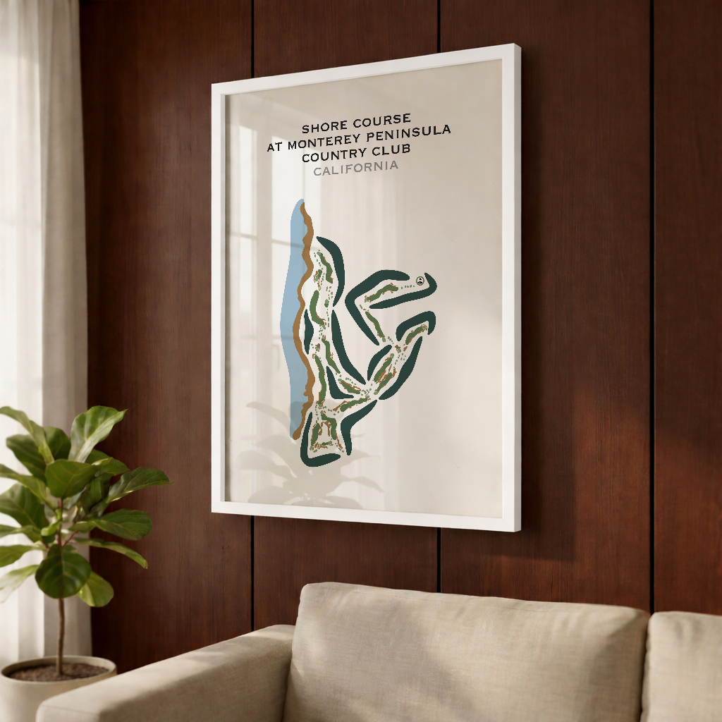 Shore Course at Monterey Peninsula Country Club, California - Printed Golf Courses