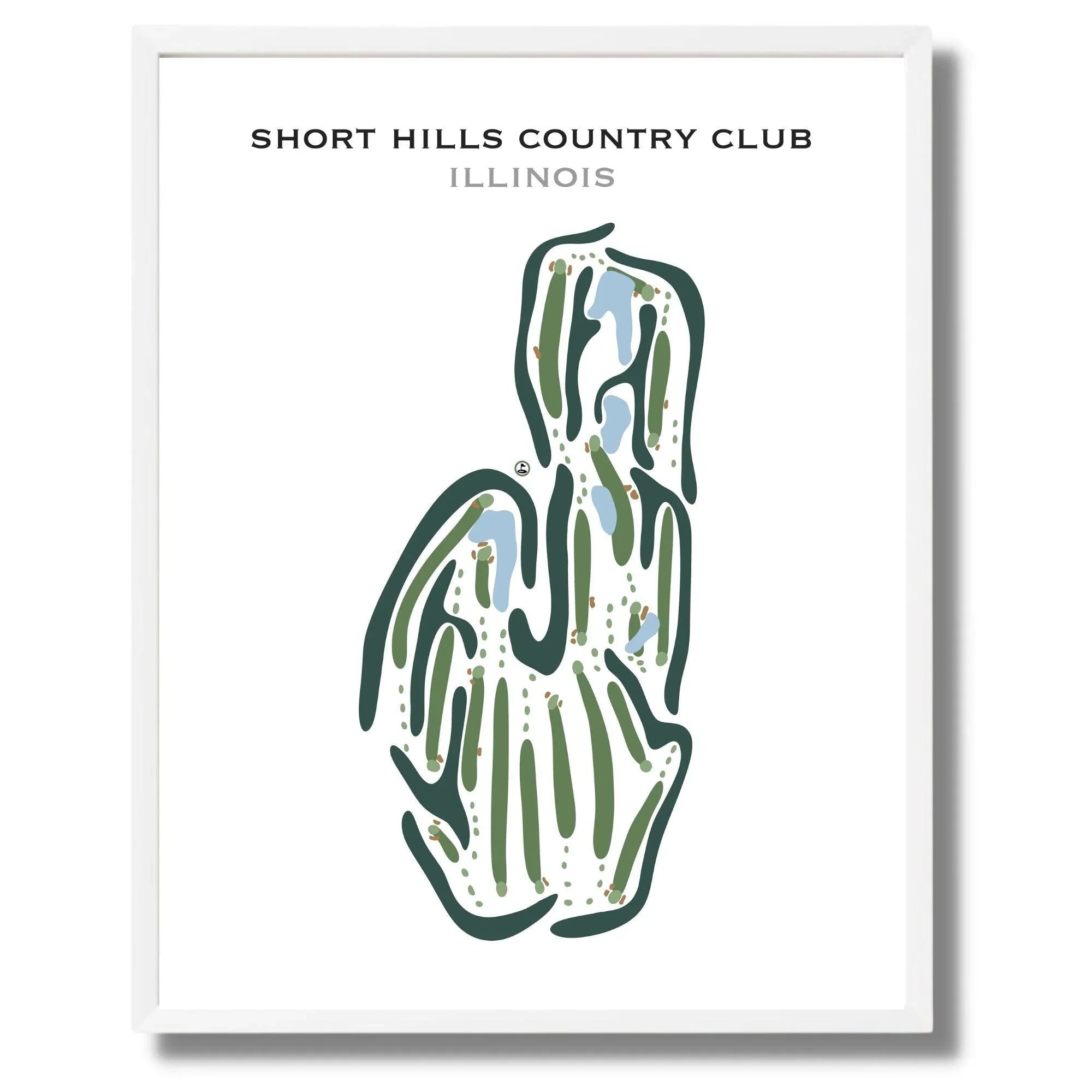 Short Hills Country Club, Illinois - Printed Golf Courses
