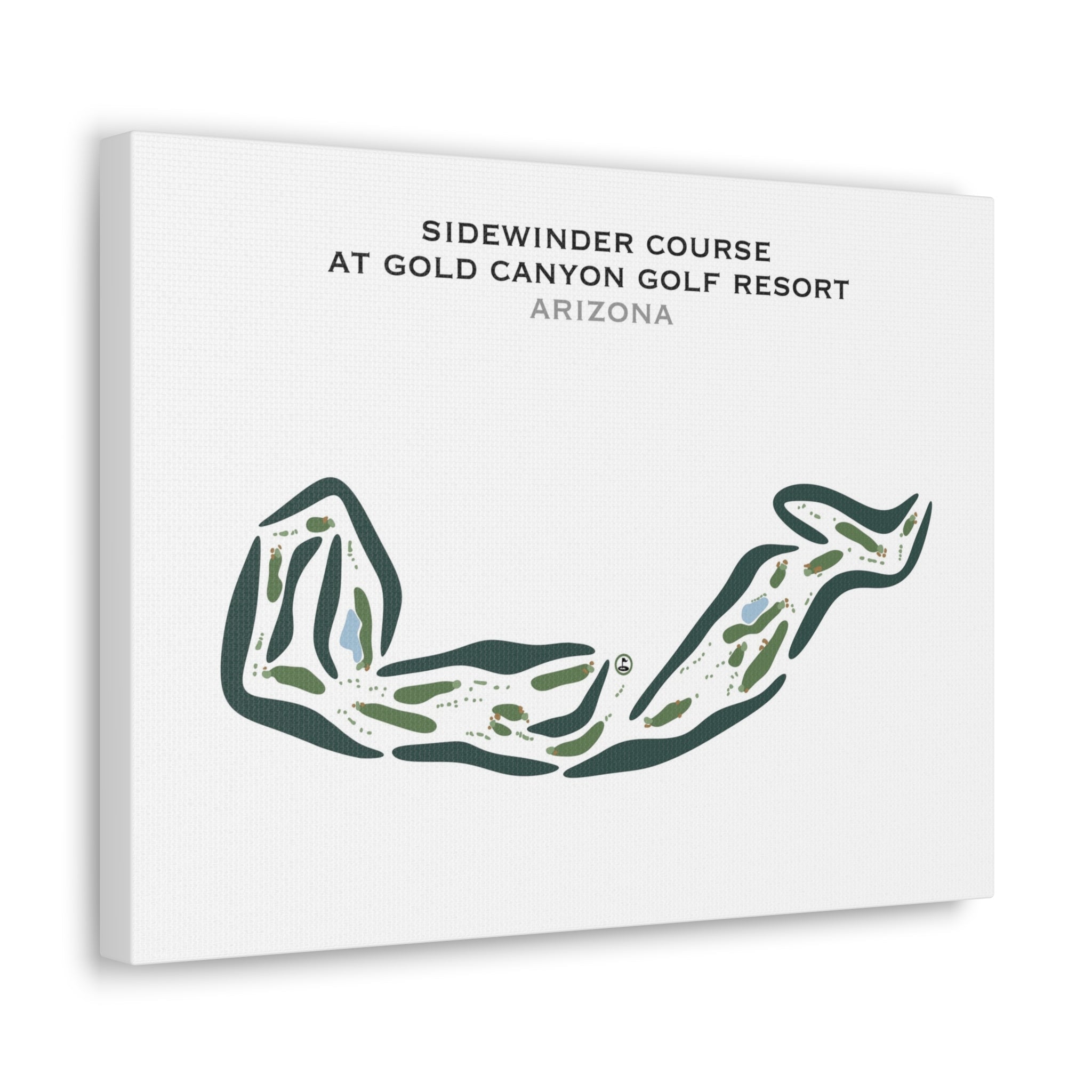 Sidewinder Course at Gold Canyon Golf Resort, Arizona - Printed Golf Courses