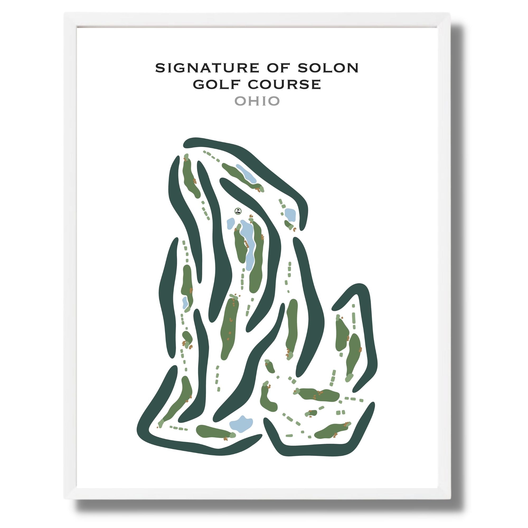 Signature of Solon Golf Course, Ohio - Printed Golf Courses