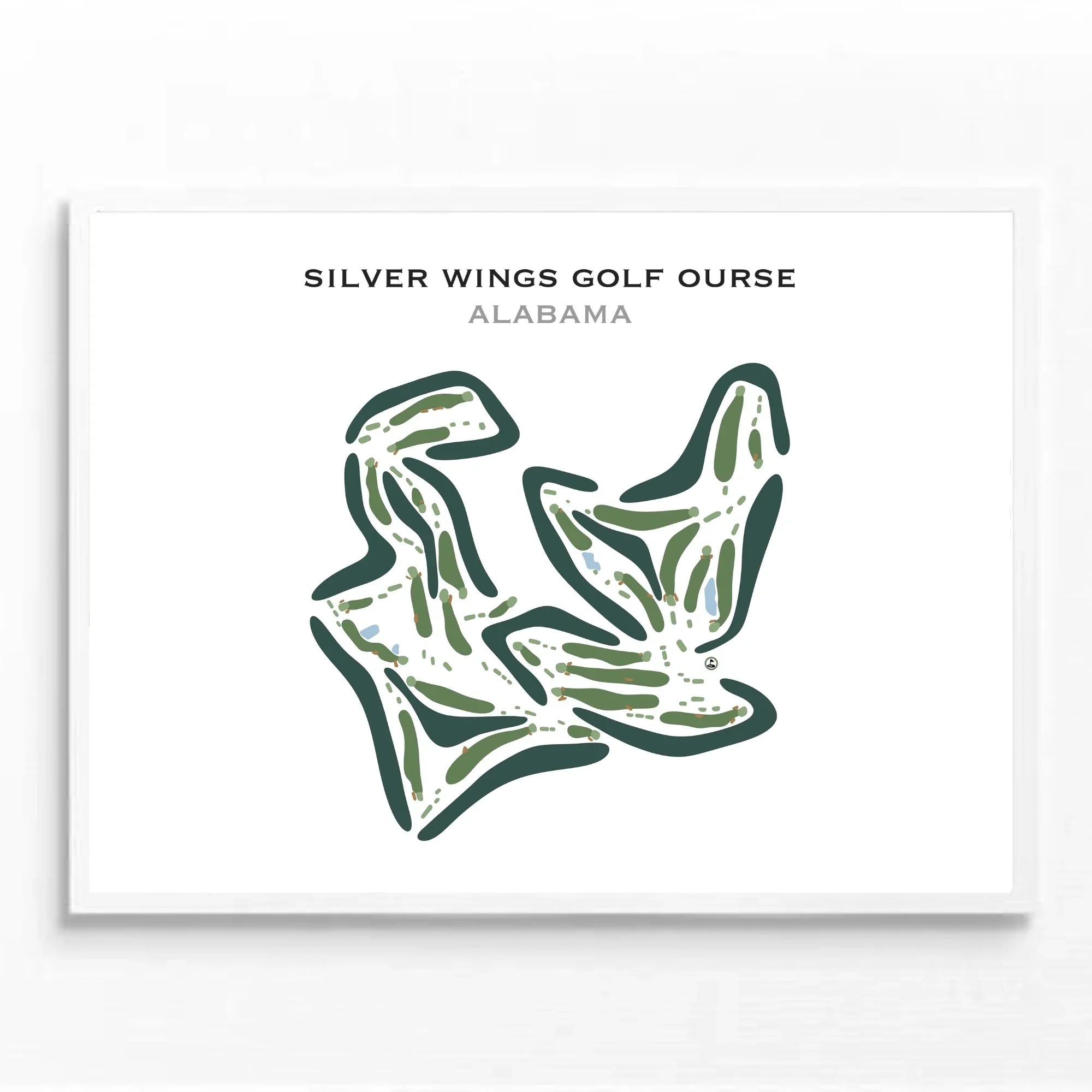Silver Wings Golf Course, Alabama - Printed Golf Courses