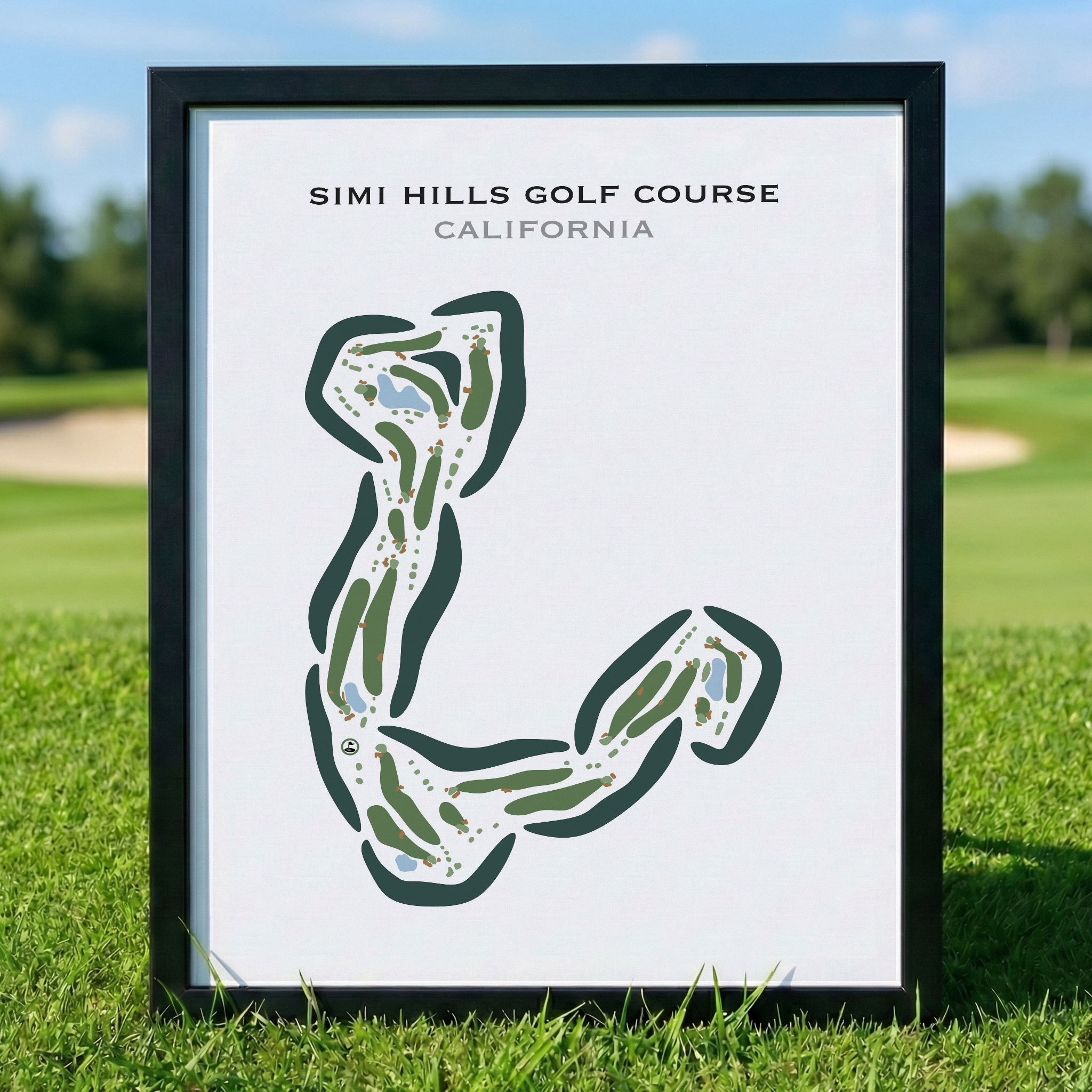 Simi Hills Golf Course, California - Printed Golf Courses